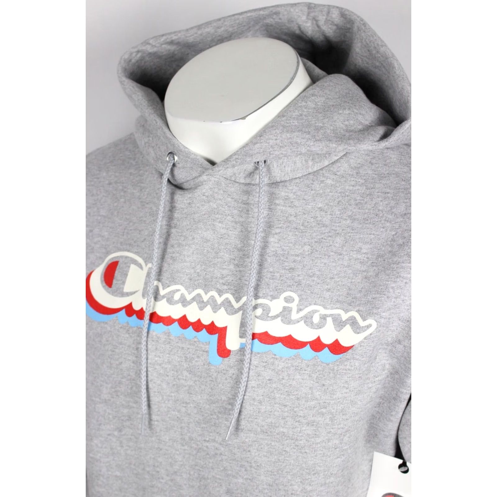 Champion Champion Men's Fleece Hoodie Script Logo Graphic M Medium Heather Gray Size US M / EU 48-50 / 2 - 3 Thumbnail