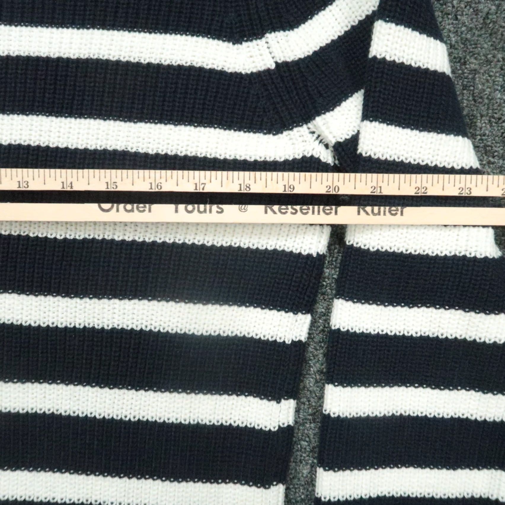 CO VINTAGE Collars & Co Sweater Mens M Blue White Striped Mockneck Pullover Old Money Size US M / EU 48-50 / 2 - 7 Thumbnail