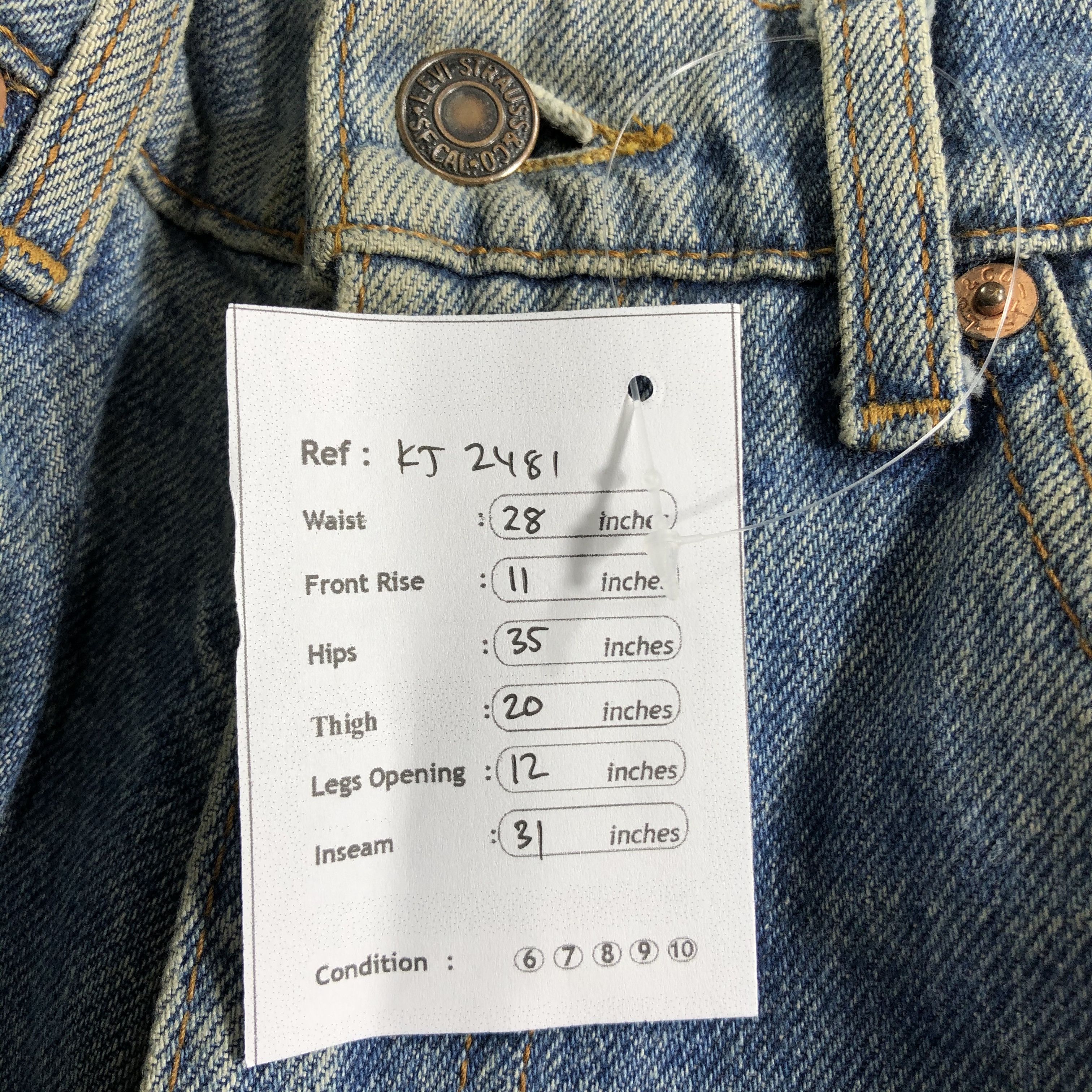 Levi's Vintage 90s Levis Jeans 606 Dirty Wash Denim KJ2481 Size US 28 / EU 44 - 10 Thumbnail