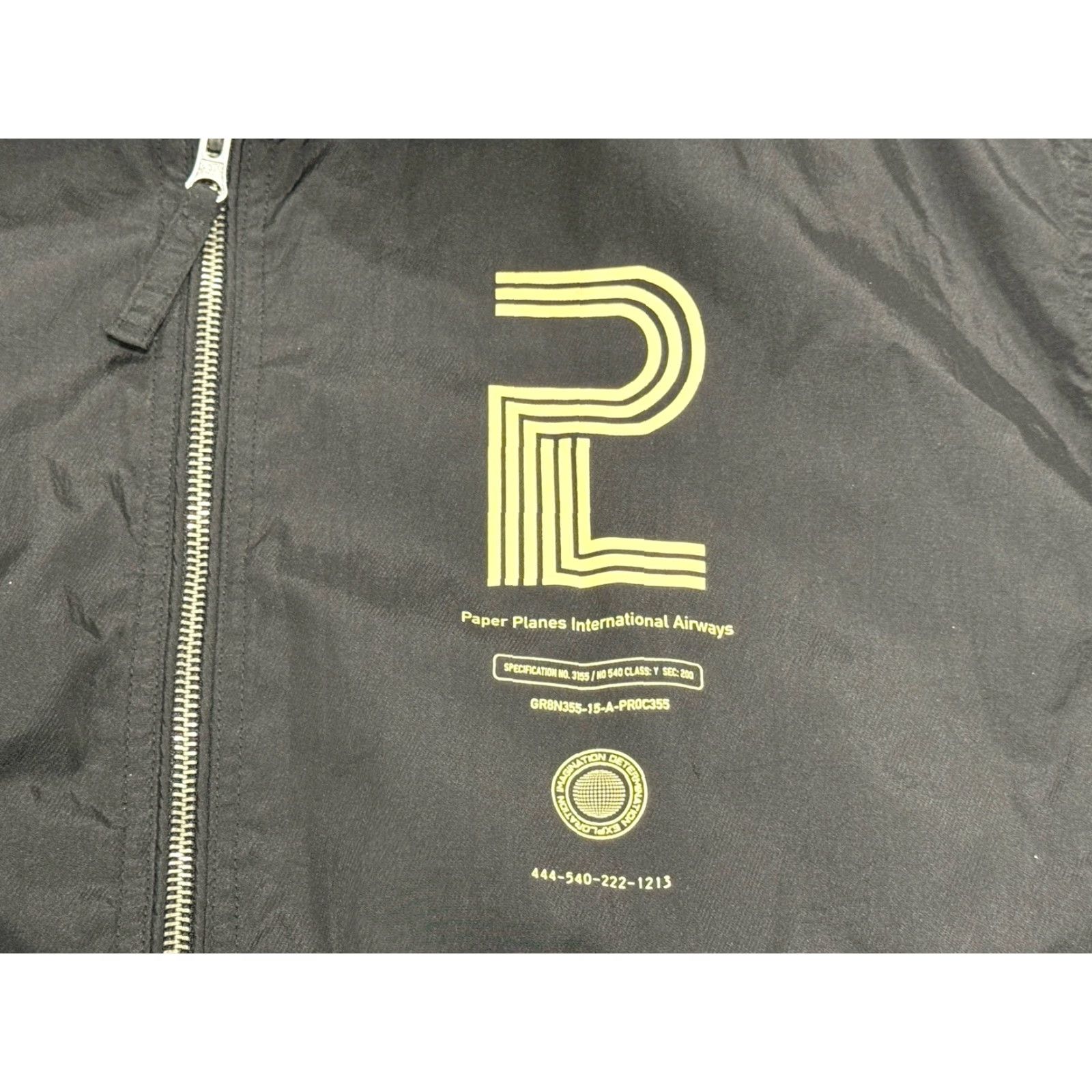 Vintage PAPER PLANES Black Full Zip Nylon Jacket XL Men EUC Size US XL / EU 56 / 4 - 3 Thumbnail
