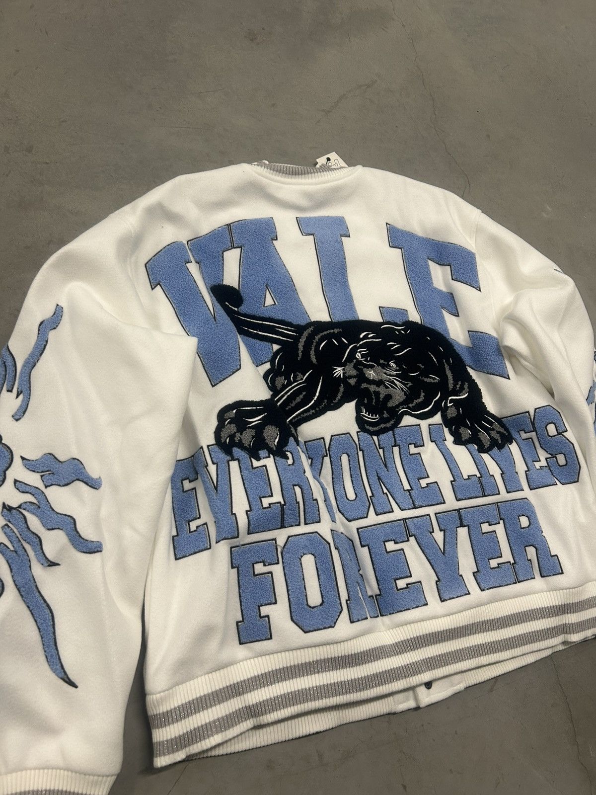 Vale Vale Forever Valley Dreams White Varsity Jacket Size Large Size US L / EU 52-54 / 3 - 5 Thumbnail