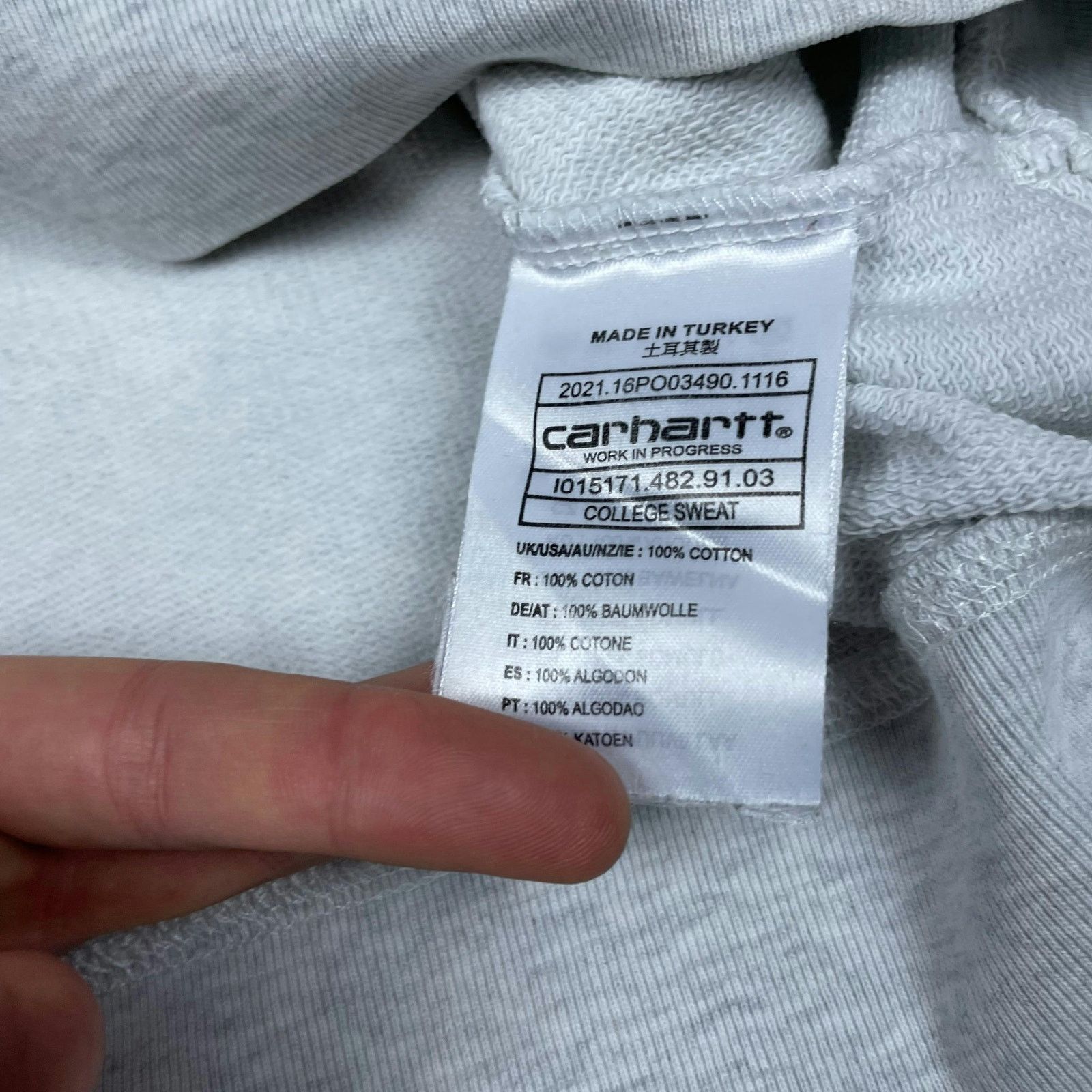 Carhartt Carhartt Men's Heather Gray Cotton College Sweatshirt Large Size US L / EU 52-54 / 3 - 15 Thumbnail