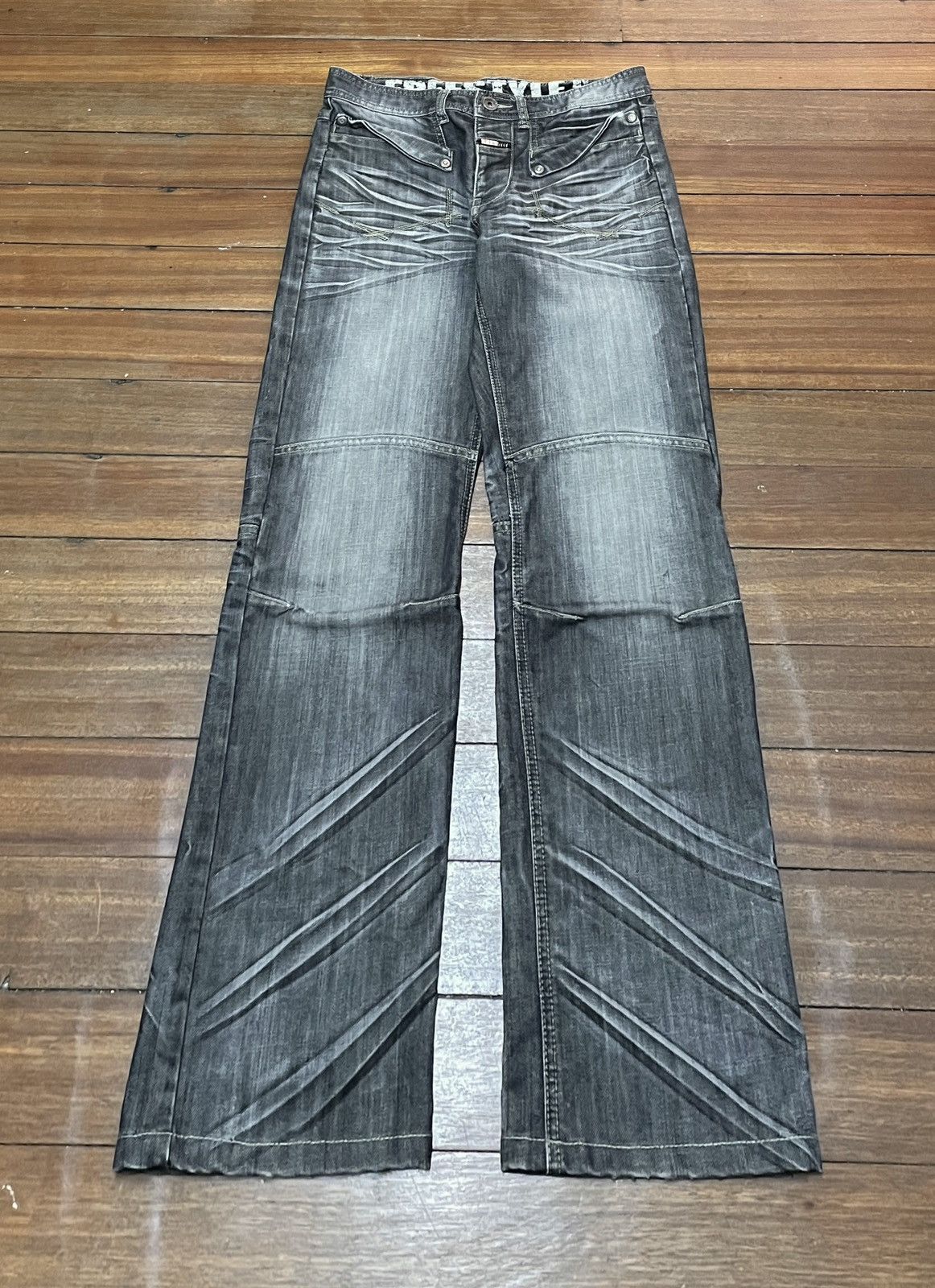 Le Grande Bleu (L.G.B.) Rare Design Vintage Japanese Brand Armand Thiery Jeans 2000s Size US 33 - 1 Thumbnail