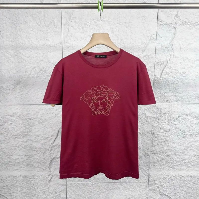 Versace Red Cotton Men's T-Shirt 0089