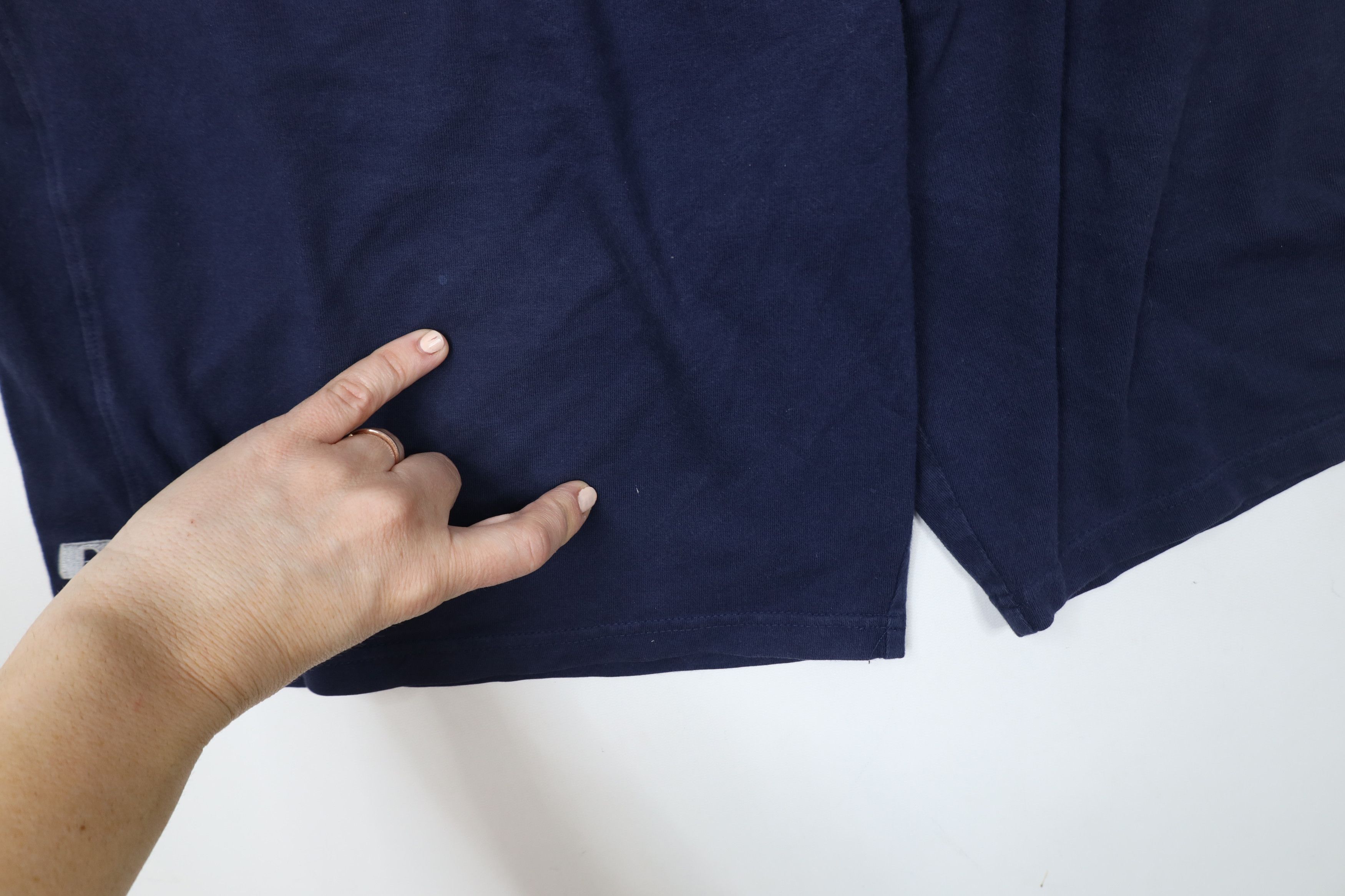 Russell Athletic × Vintage Vintage 90s Russell Athletic Above Knee Shorts Navy Blue Size US 34 / EU 50 - 6 Thumbnail