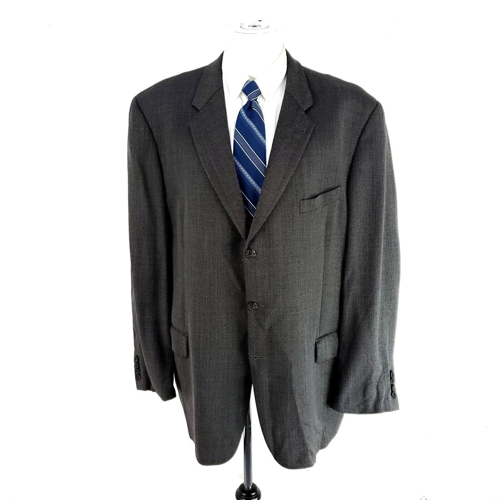 Joseph Abboud Joseph Abboud Nordstrom Heavy Wool 3 Button Suit Jacket 46L Size 46L - 3 Thumbnail