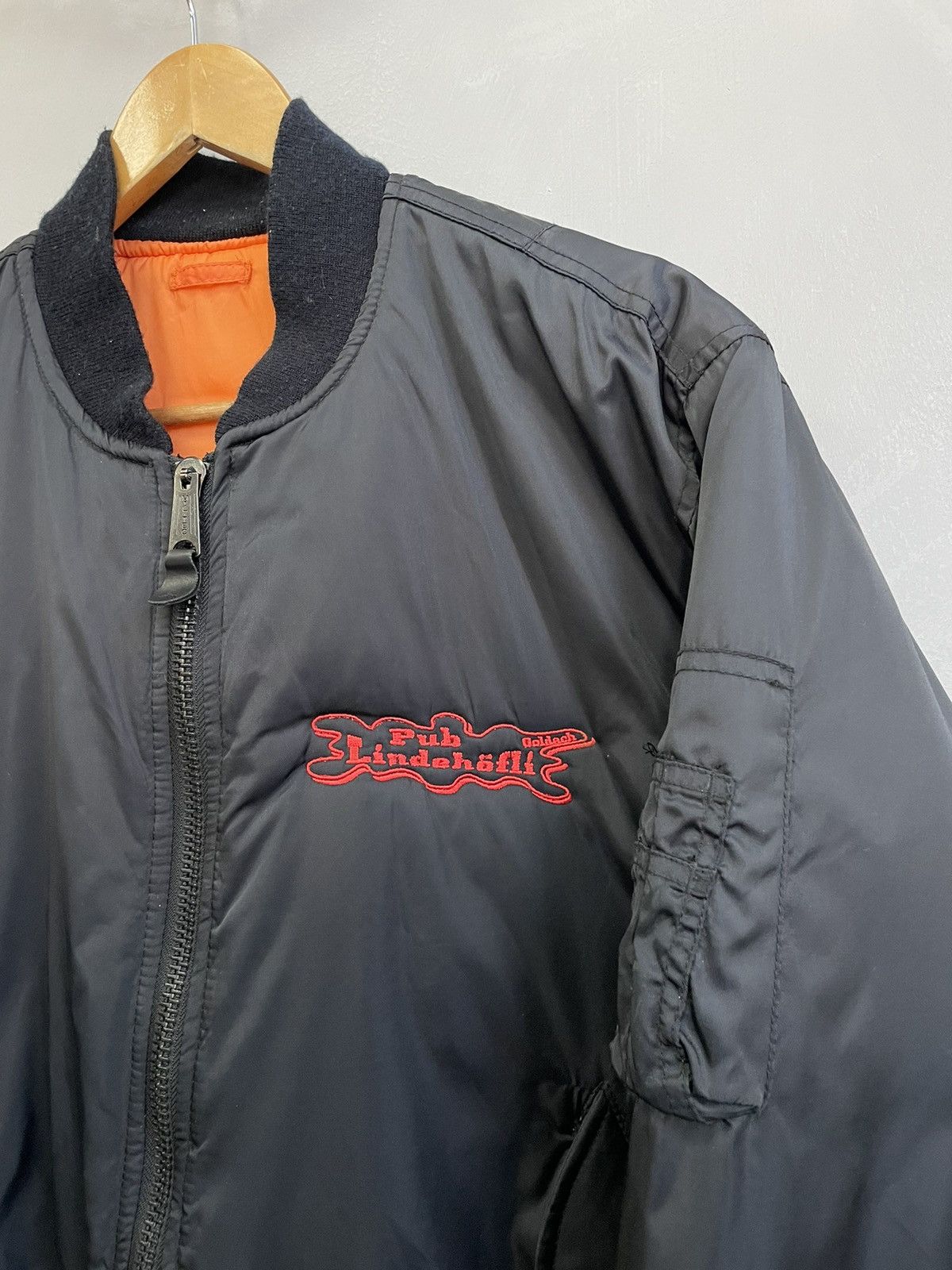 Vintage Vintage USA Chrome Baggy MA-1 Bomber 90s Y2K Size US L / EU 52-54 / 3 - 4 Thumbnail