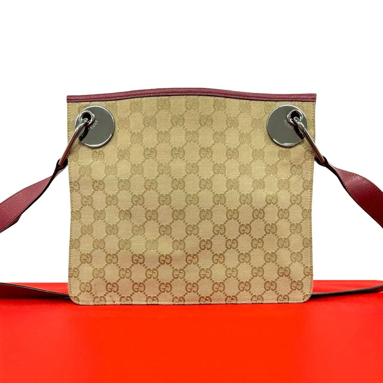 Gucci Gucci Gucci GG Monogram Canvas Leather Shoulder Bag Textile Shoulder Bag DUTY FREE for USA Size ONE SIZE - 1 Thumbnail