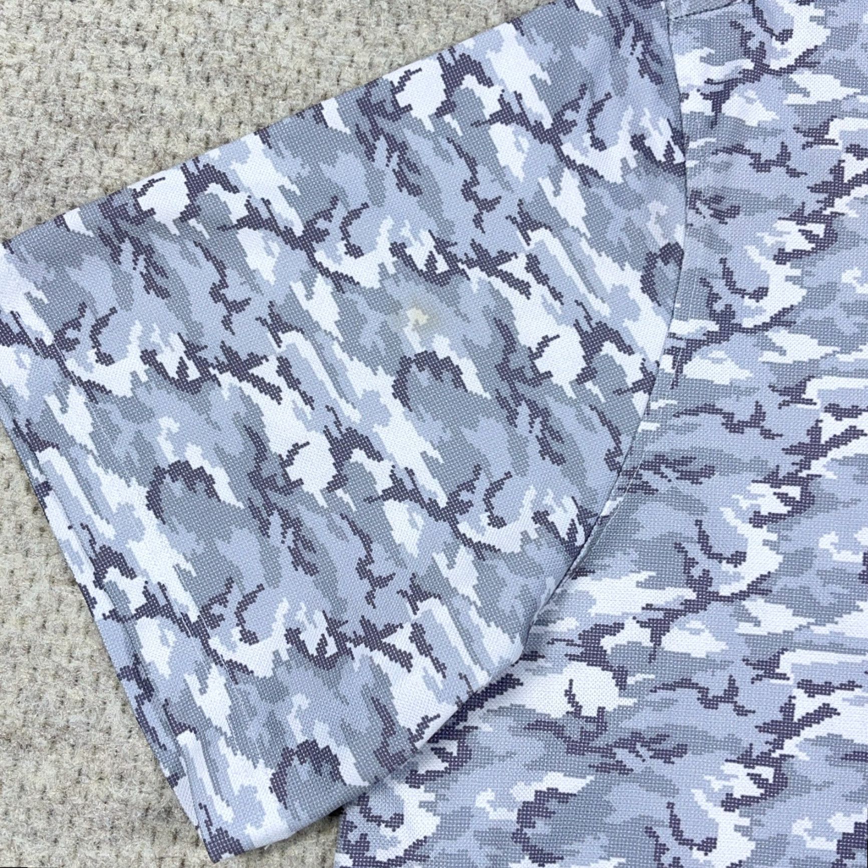 Vintage Stitch Polo Shirt Men 2XL Gray Camo Performance Golf Wicking Stretch - Shirt Adult 2XL Gray Camouflage Polo Size US XXL / EU 58 / 5 - 7 Thumbnail
