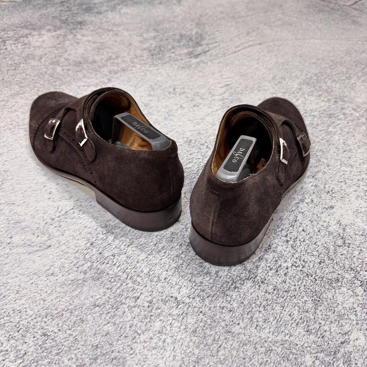 Baldessarini Baldessarini Welted Double Monk Straps Brown Suede UK10 Size US 11 / EU 44 - 4 Thumbnail