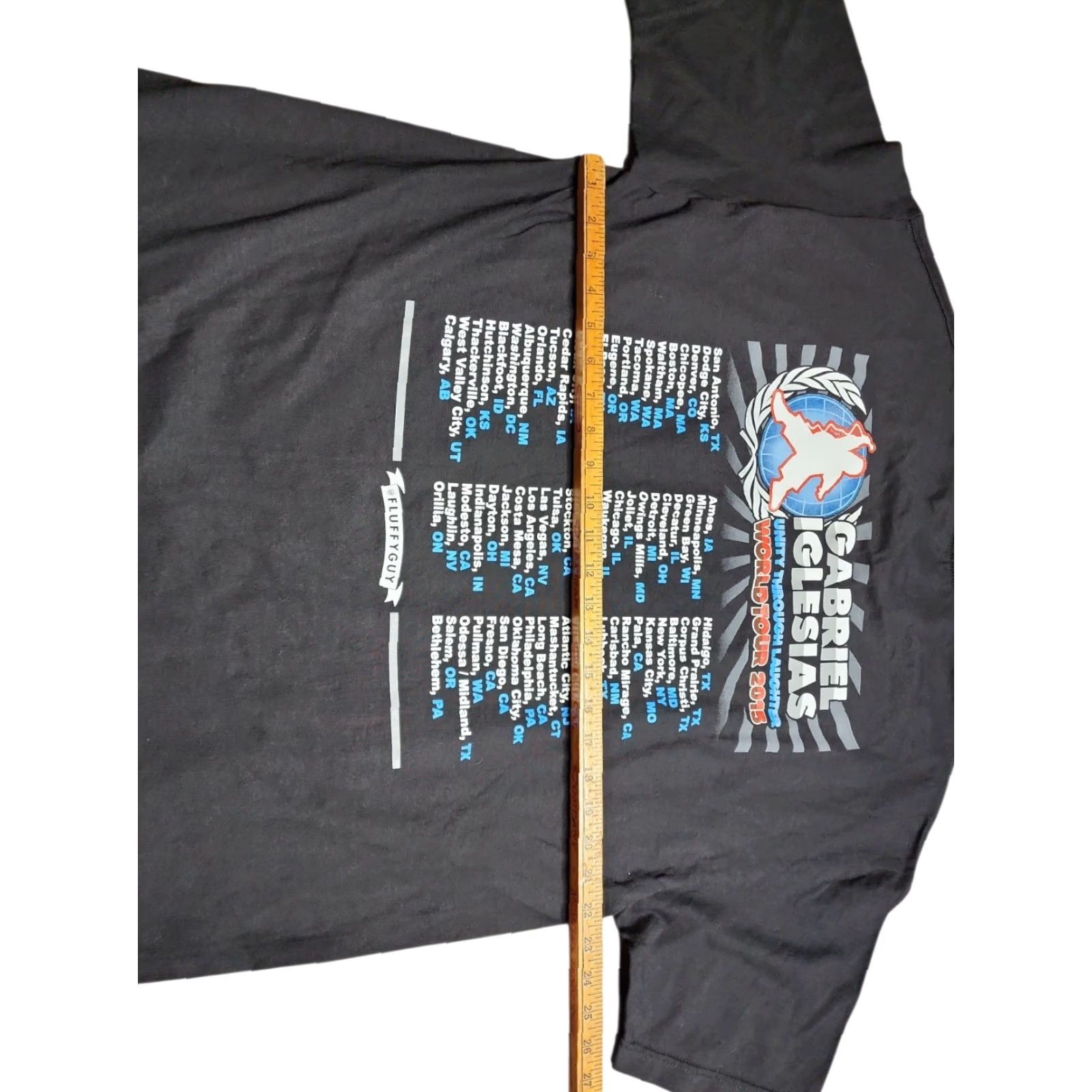 Doublet Gabriel Iglesias Unity Through Laughter World Tour 2015 T-Shirt Mens XL Black Double-Sided Size US XL / EU 56 / 4 - 4 Thumbnail