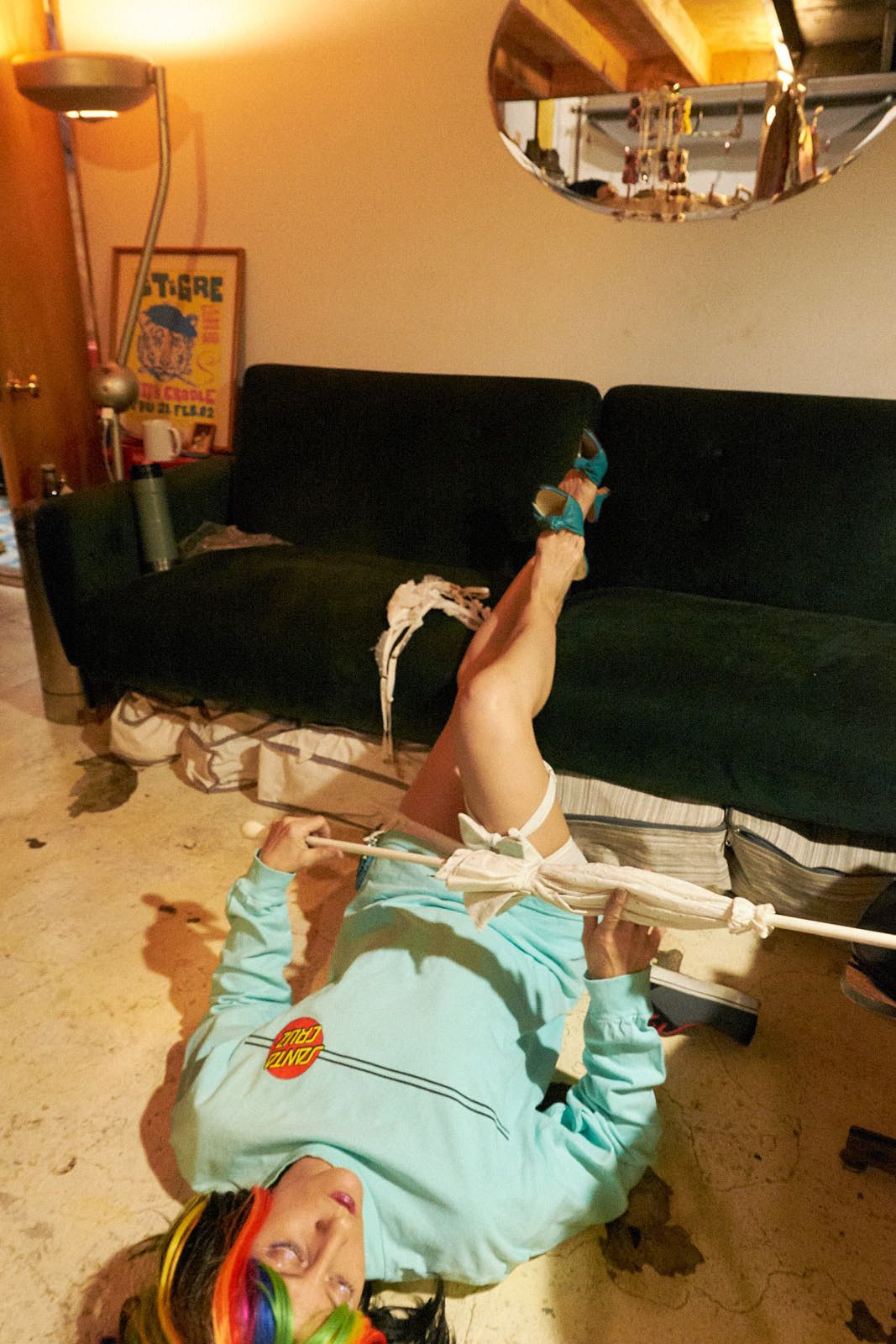 Santa Cruz Skateboards Aqua Santa Cruz Long Sleeve Tee Shirt Size US M / EU 48-50 / 2 - 9 Thumbnail