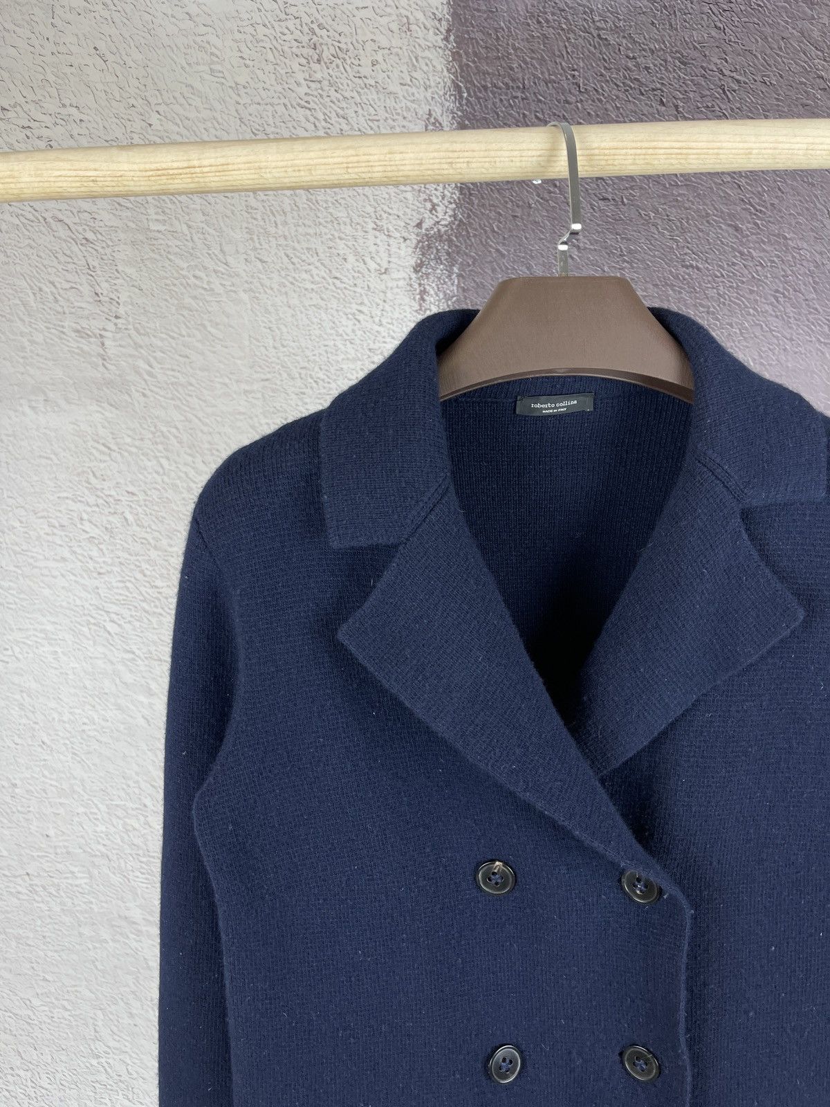Roberto Collina Roberto Collina navy blue double breasted wool cardigan Size M / US 6-8 / IT 42-44 - 4 Thumbnail