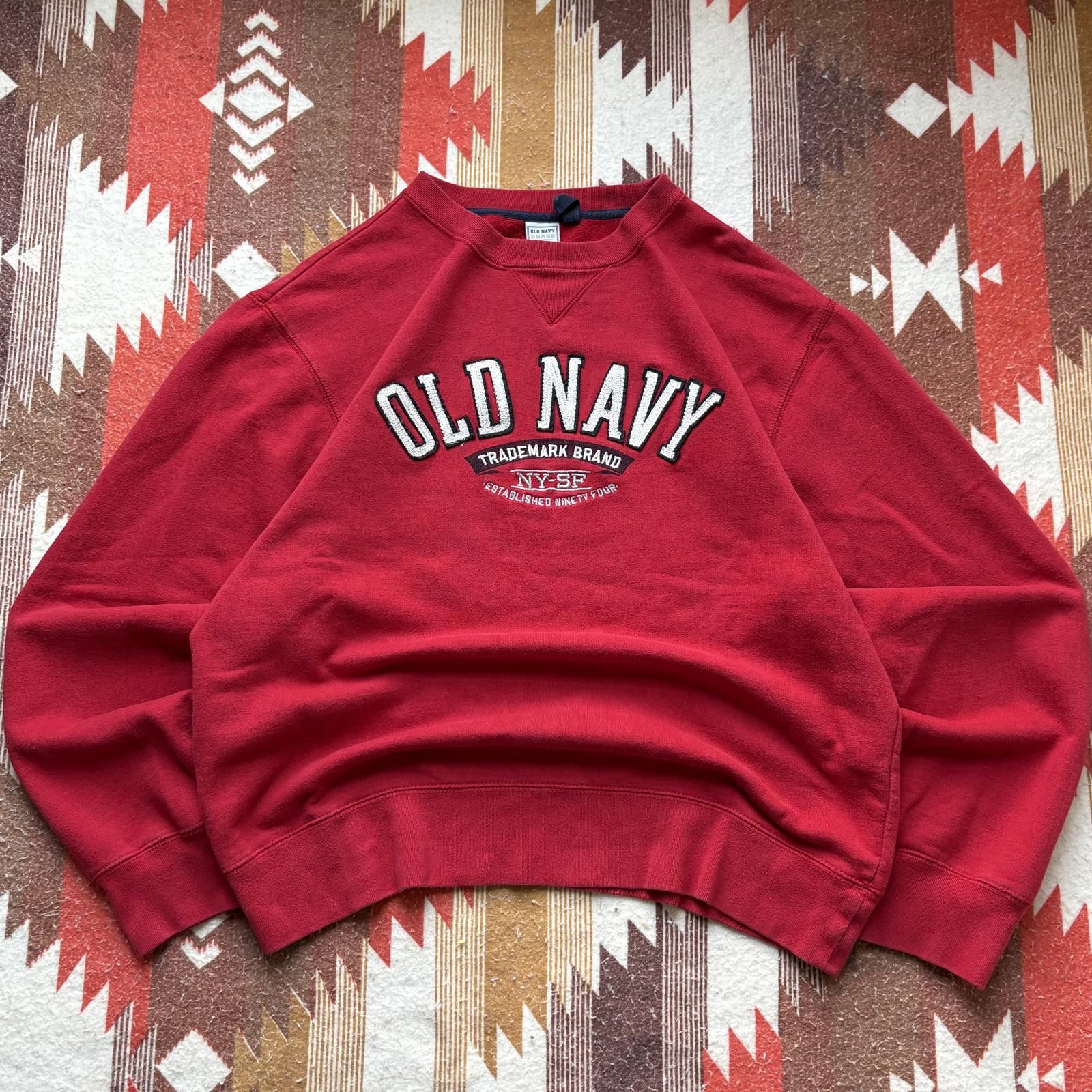 Old Navy Vintage Y2K Old Navy Embroidered Grunge Baggy Sweatshirt Size US M / EU 48-50 / 2 - 1 Thumbnail