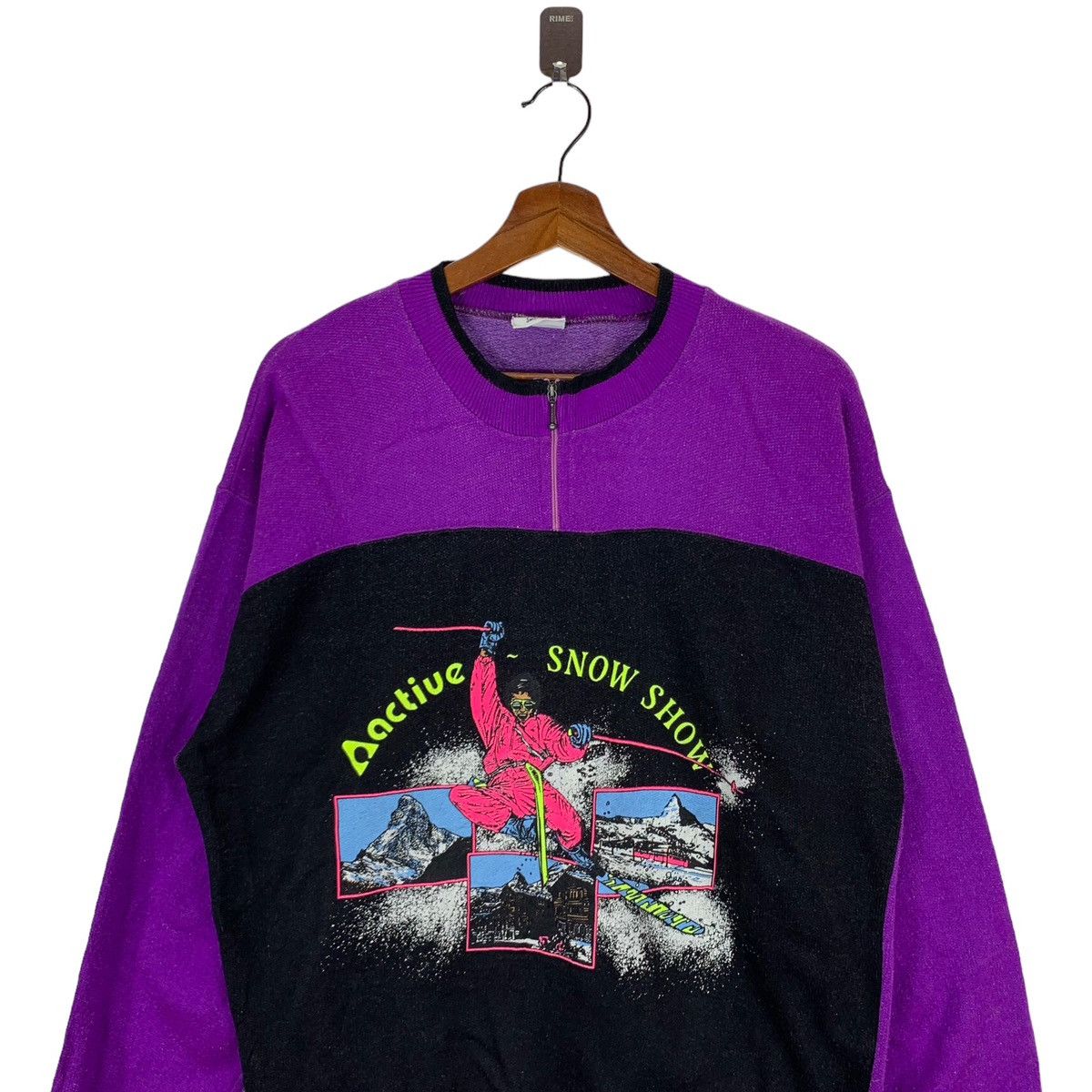 Vintage VINTAGE SKIWEAR ACTIVE SNOW SHOW HALF ZIP SWEATER Size US M / EU 48-50 / 2 - 4 Thumbnail