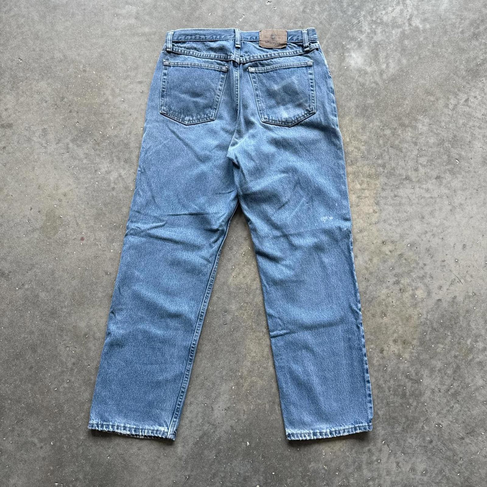 Wrangler Wrangler Faded Denim Blue Jeans Size US 32 / EU 48 - 2 Thumbnail