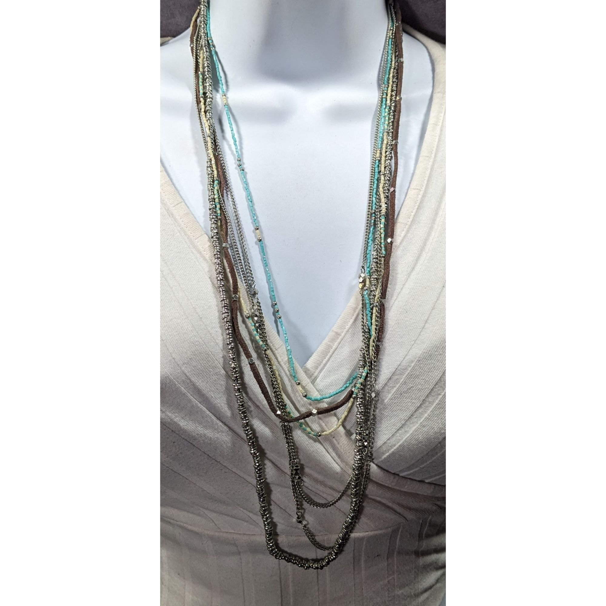 Other Jean Day Western Multilayer Bohemian Bead And Chain Necklace Size ONE SIZE - 3 Thumbnail