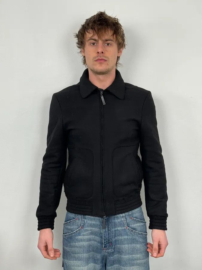 Emporio Armani 2010s Emporio Armani Tactical Black Cozy Bomber Jacket Size US M / EU 48-50 / 2 - 2 Thumbnail