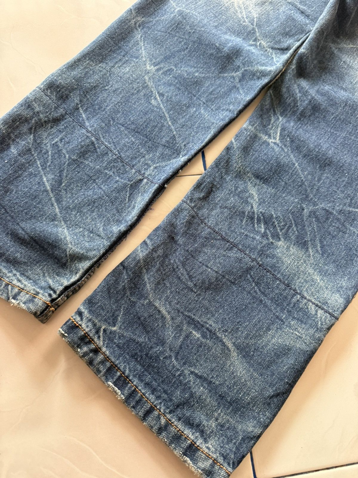 Hysteric Glamour Bercedos Japan Double Waist Cut & Sew Whiskers Jeans Size US 30 / EU 46 - 19 Thumbnail