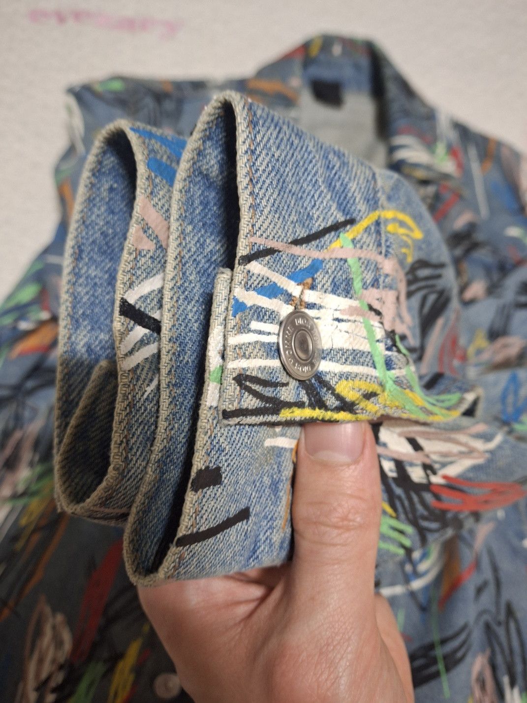 Dior [48] Dior Homme SS15 Graffiti denim jacket Size US M / EU 48-50 / 2 - 9 Thumbnail