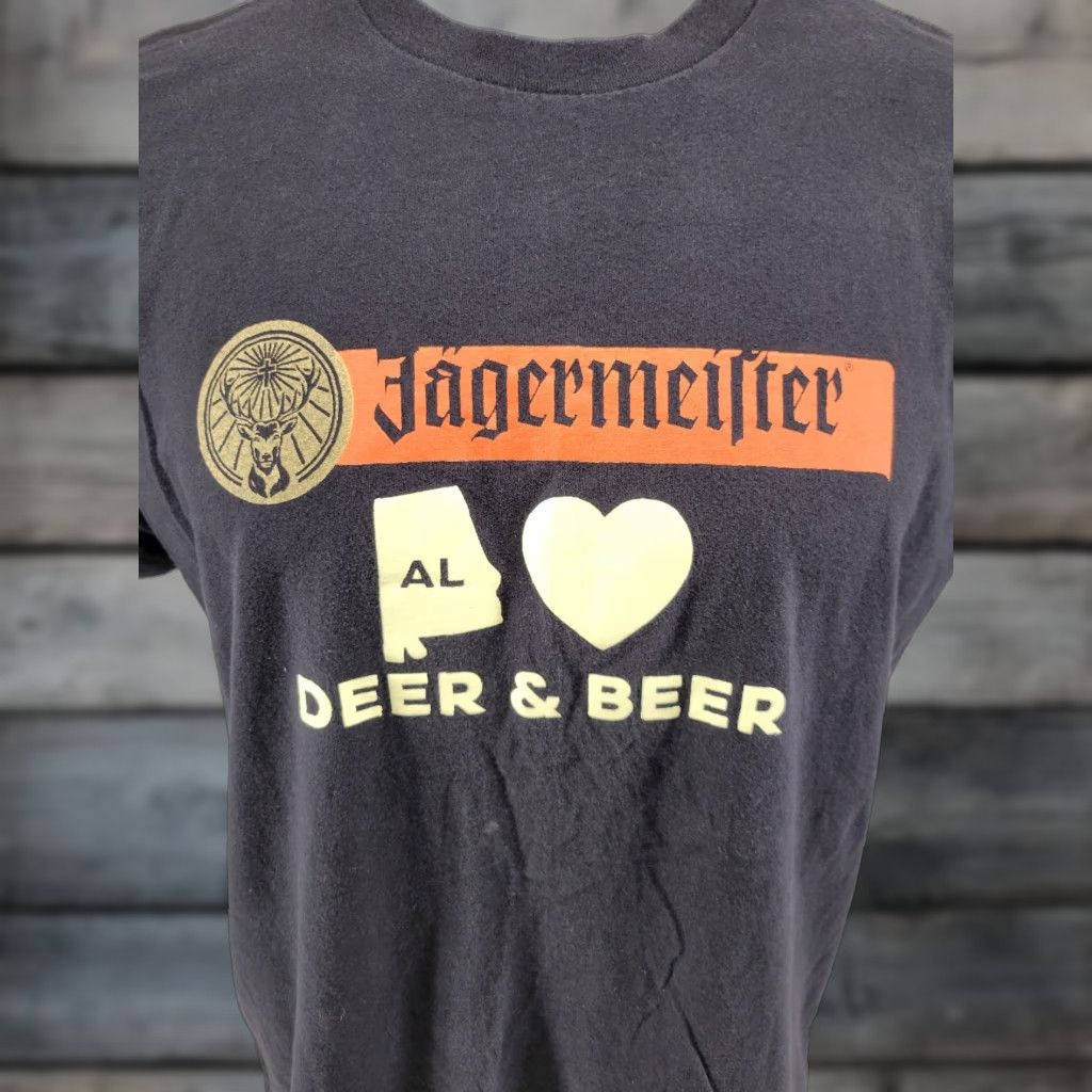 Vintage VINTAGE Tennessee River Jagermeister Deer Alabama Men's T Shirt Black Size L Size US L / EU 52-54 / 3 - 1 Thumbnail