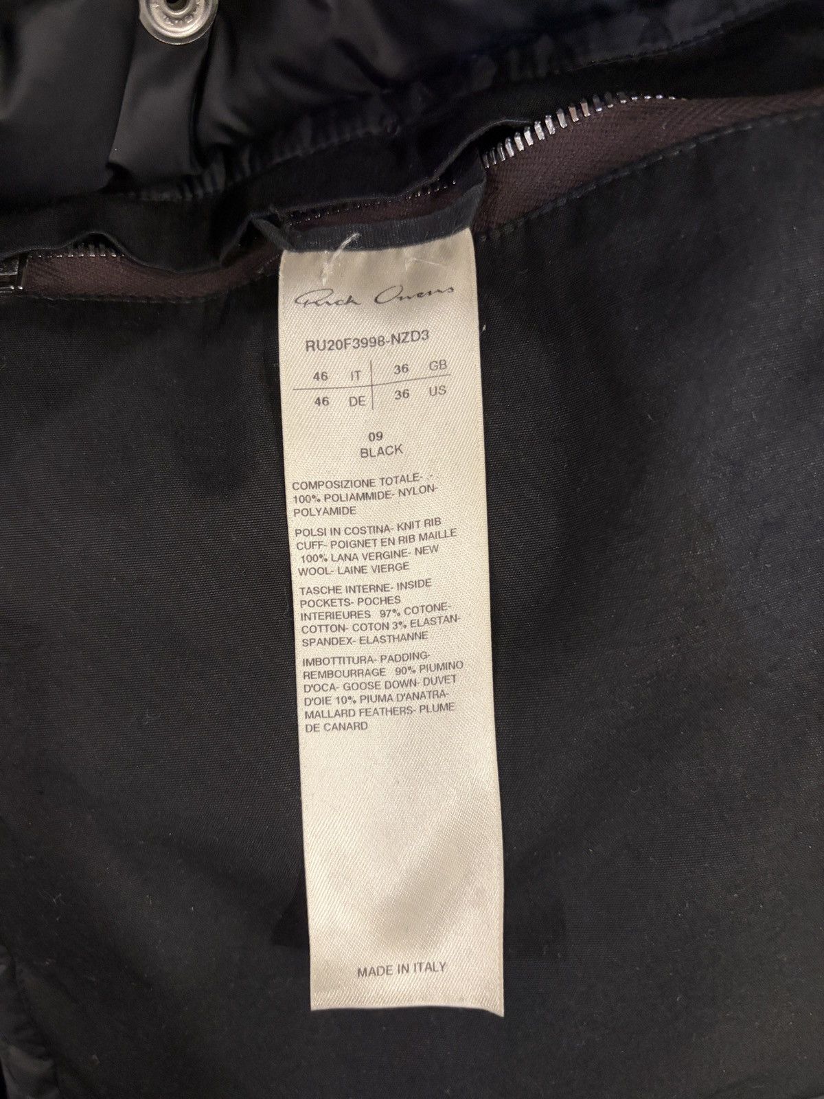 Rick Owens RICK OWENS FW20 DOWN PARKA JACKET Size US S / EU 44-46 / 1 - 2 Thumbnail