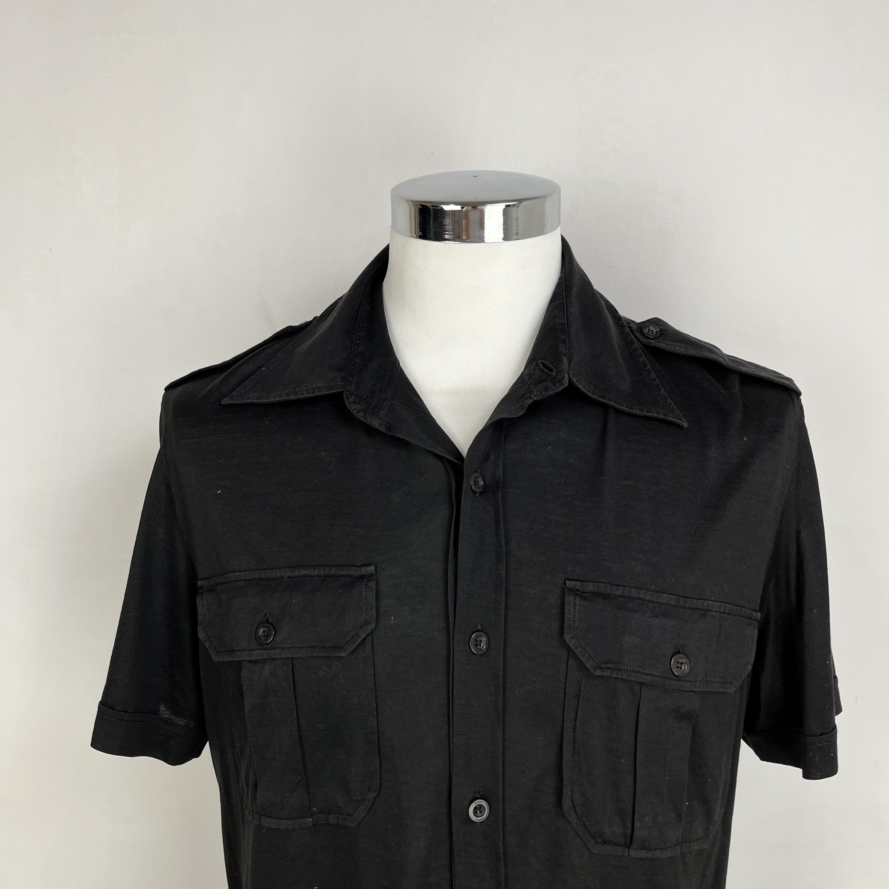 Gucci Camicia Gucci Lino – XL Size US XL / EU 56 / 4 - 2 Thumbnail