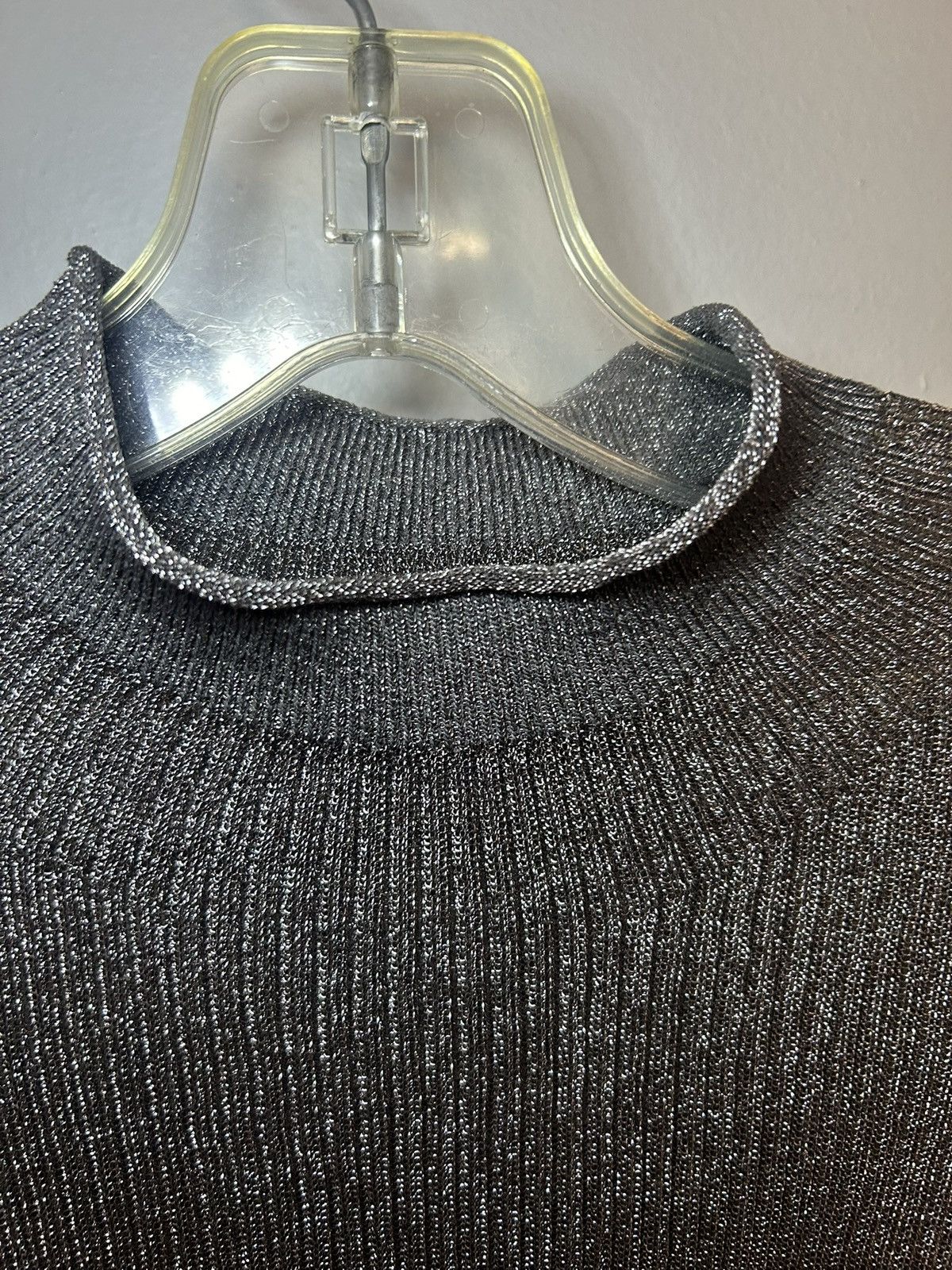 Vintage Vintage chainmail knit mesh fitted high neck long sleeve Size US L / EU 52-54 / 3 - 3 Thumbnail