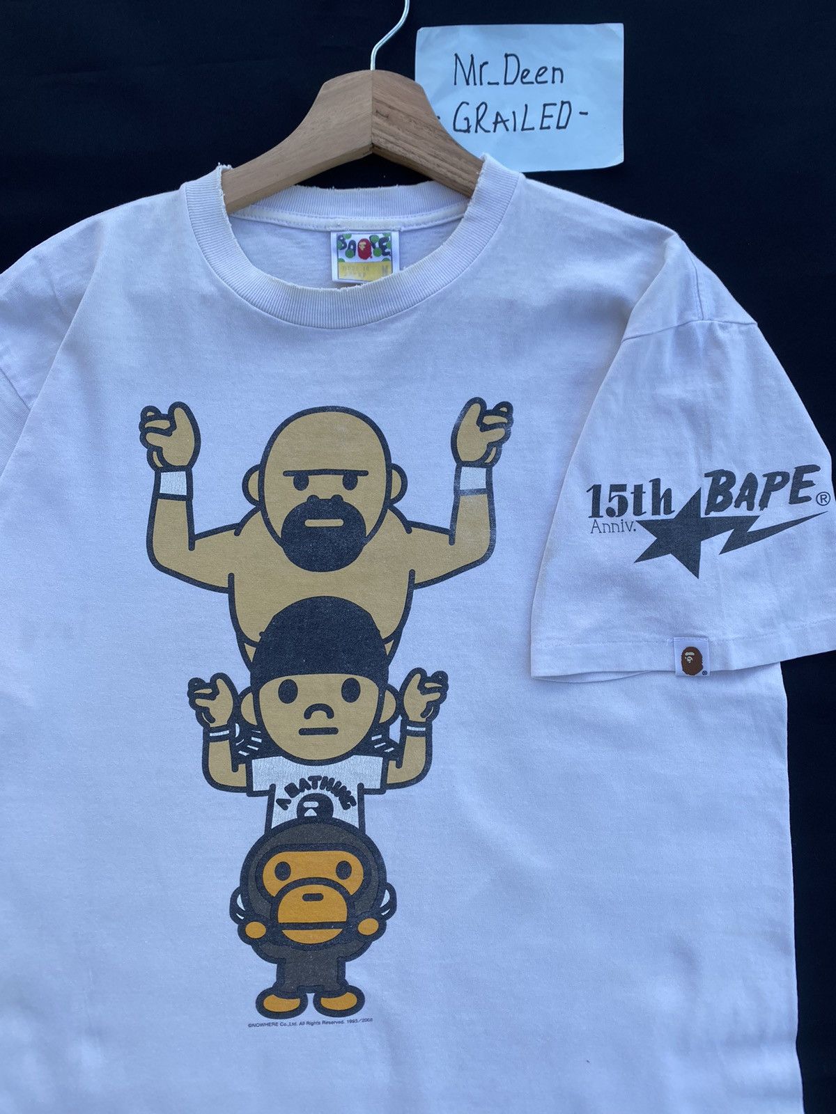 Bape Rare SS2008 BAPE Baby Milo x Nigo 15th Anniversary Tshirt Size US M / EU 48-50 / 2 - 6 Thumbnail