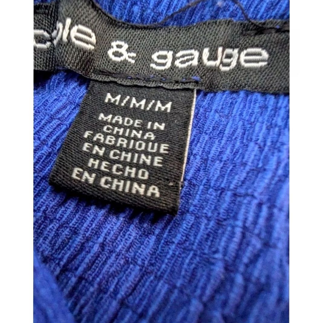 Vintage Coble & Gauge Royal Blue Textured Halter Tank Top Crisscross Straps Sz M Cobalt Size M / US 6-8 / IT 42-44 - 5 Thumbnail