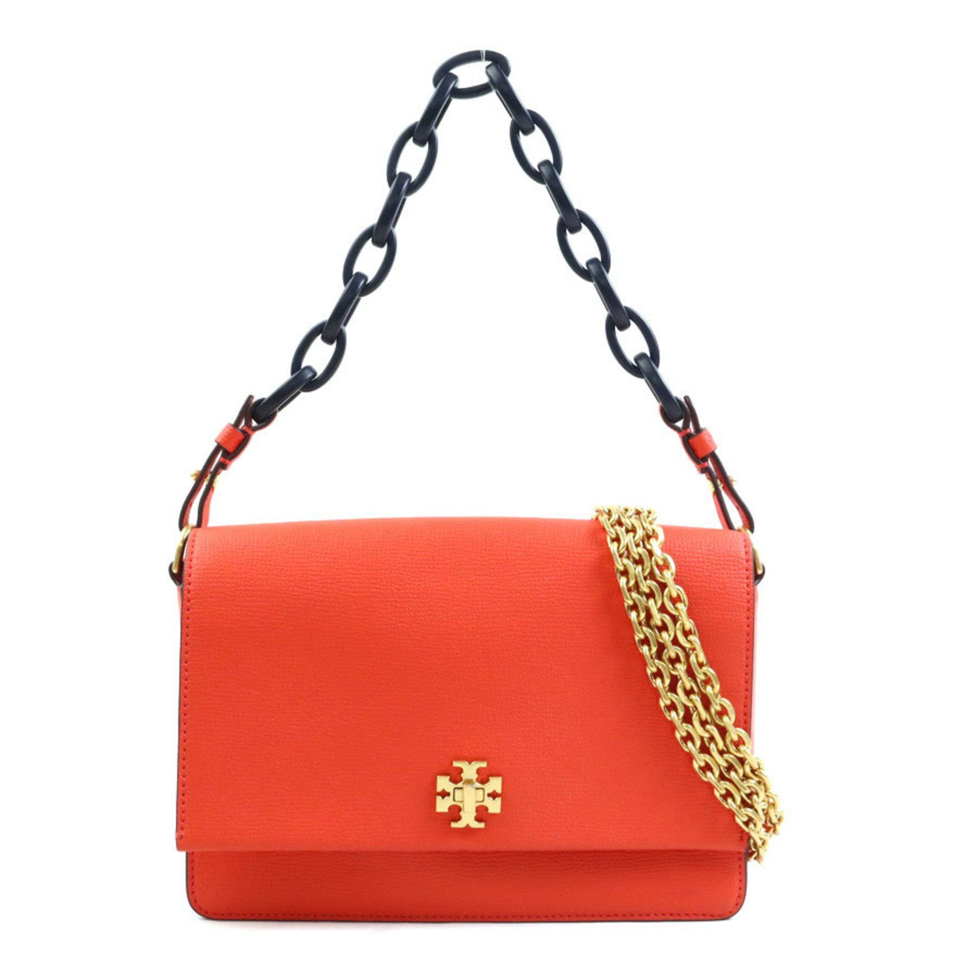 Tory Burch Tory Burch Women's Leather Handbag Shoulder Bag in Orange Red (h31354a) Size ONE SIZE - 1 Thumbnail