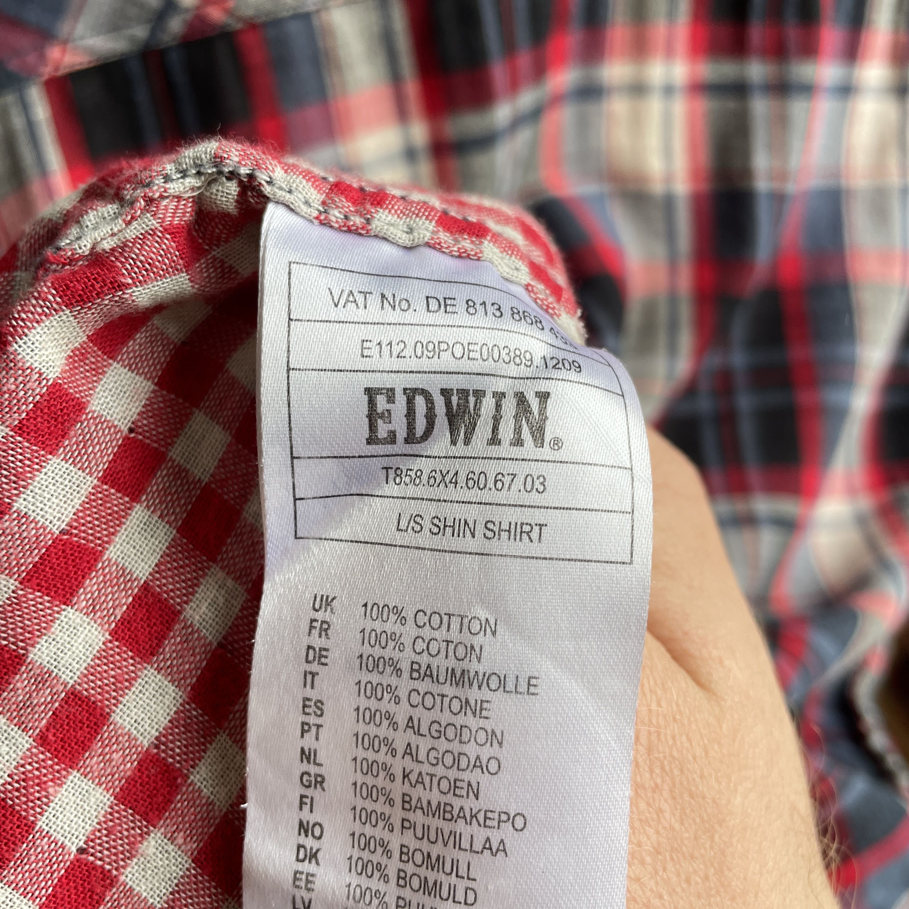 Edwin Edwin Plaid Shin Double Face Shirt Size L Size US L / EU 52-54 / 3 - 8 Thumbnail