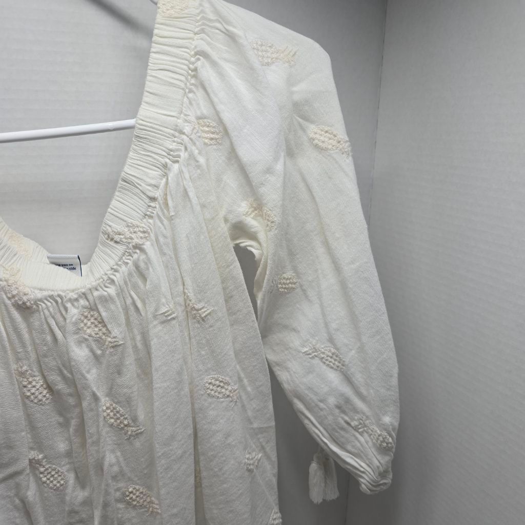 Old Navy Women's Old Navy White Embroidered Blouse XS Size XS / US 0-2 / IT 36-38 - 5 Thumbnail
