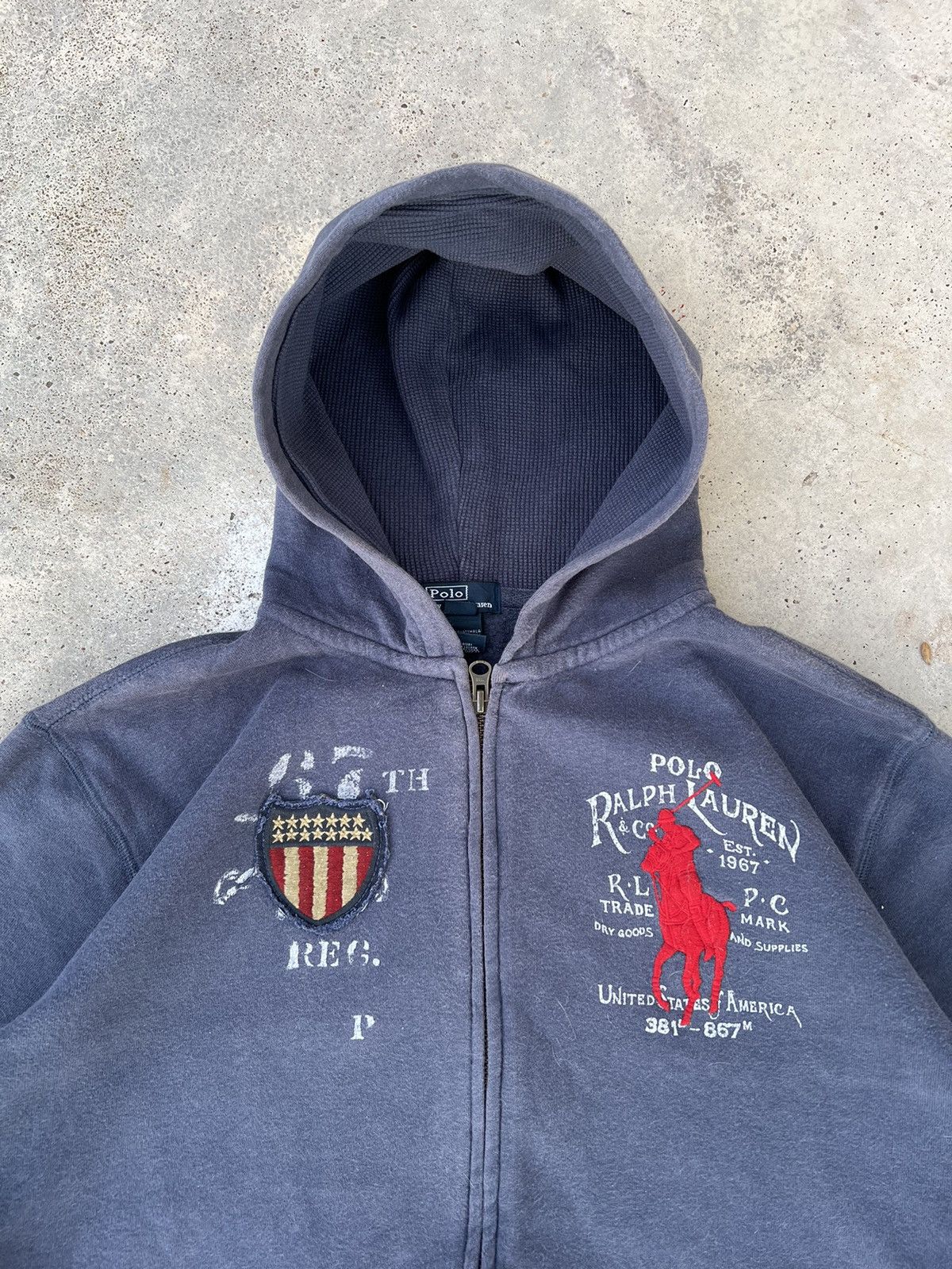Polo Ralph Lauren Vintage Polo Ralph Lauren Big Pony Zip Up Hoodie Size US S / EU 44-46 / 1 - 2 Thumbnail