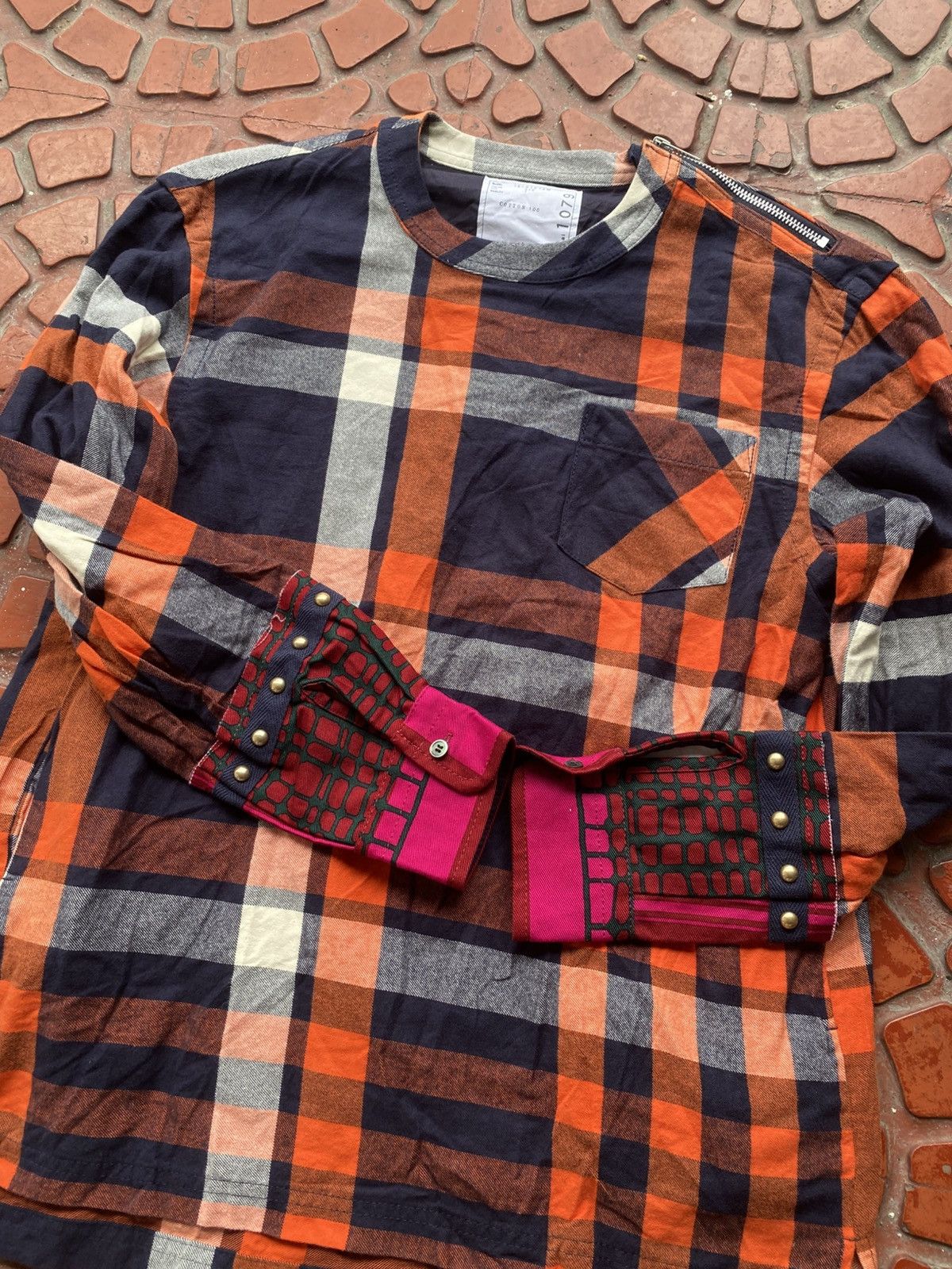 Sacai SACAI JAPAN 2025 PLAID LONG SLEEVE Size S / US 4 / IT 40 - 5 Thumbnail
