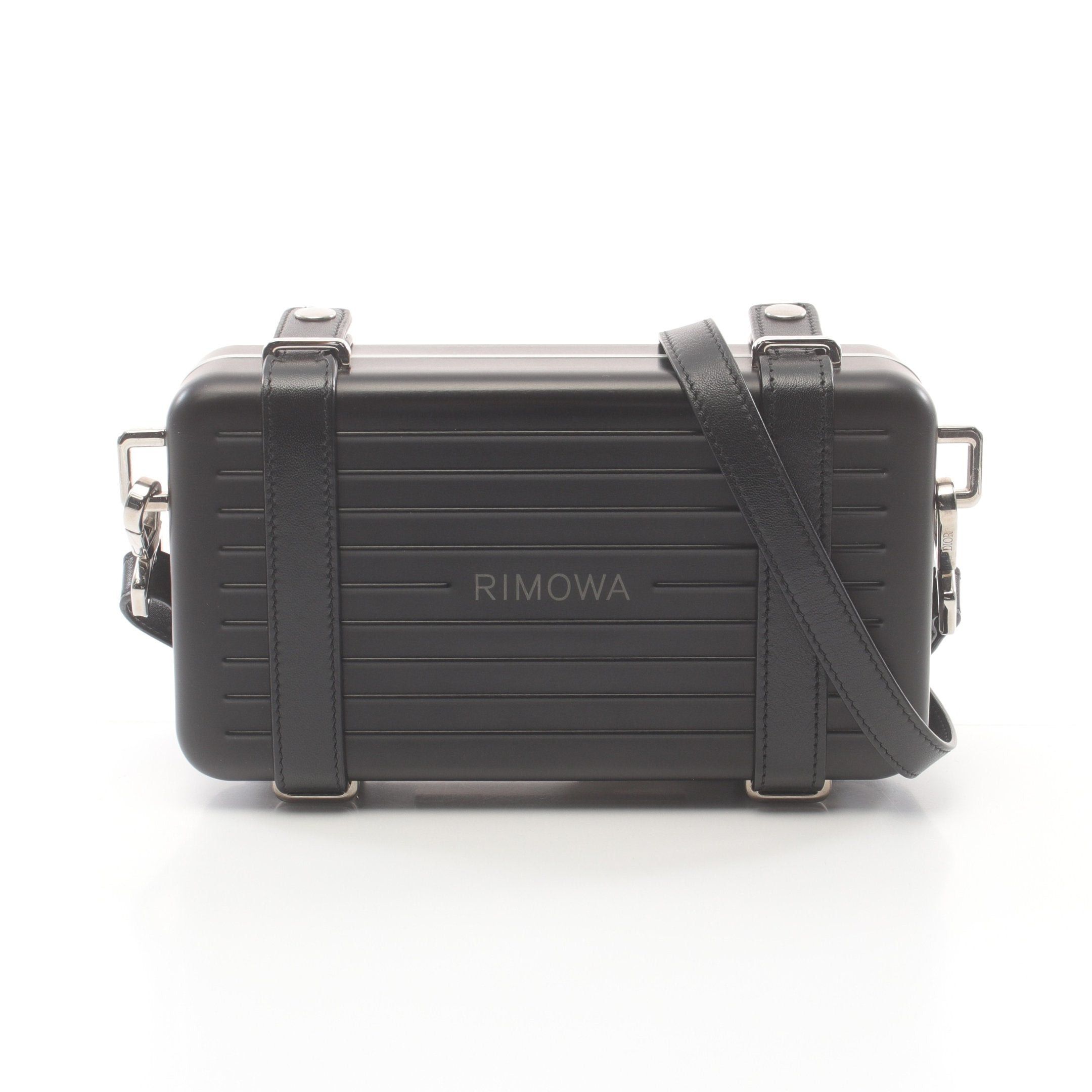 Dior Dior Dior * Rimowa Personal Clutch Bag Shoulder Wallet Aluminum Leather Black Size ONE SIZE - 1 Thumbnail