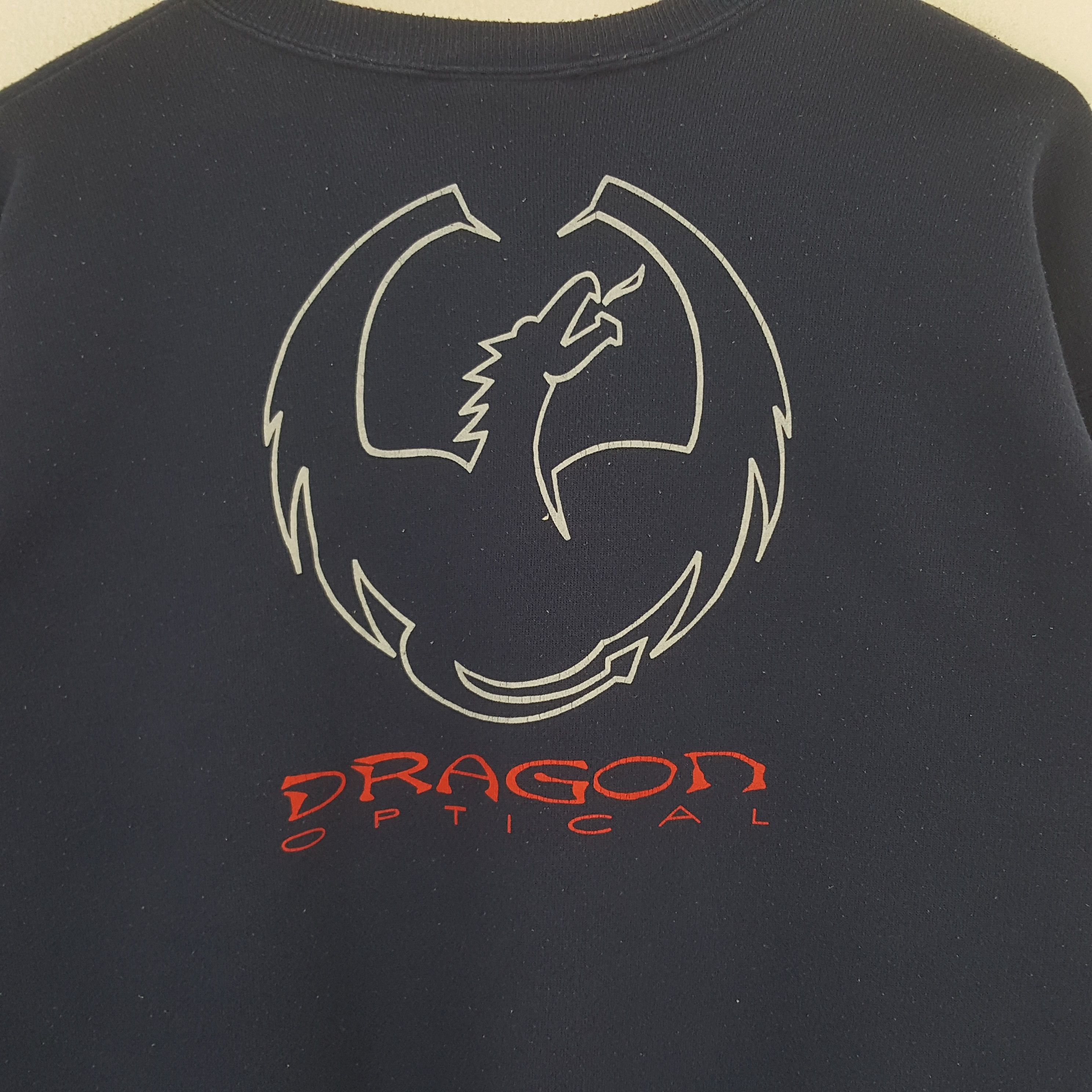 Japanese Brand × Vintage Vintage Dragon Optical Big Logo Sweatshirt Size US L / EU 52-54 / 3 - 2 Thumbnail