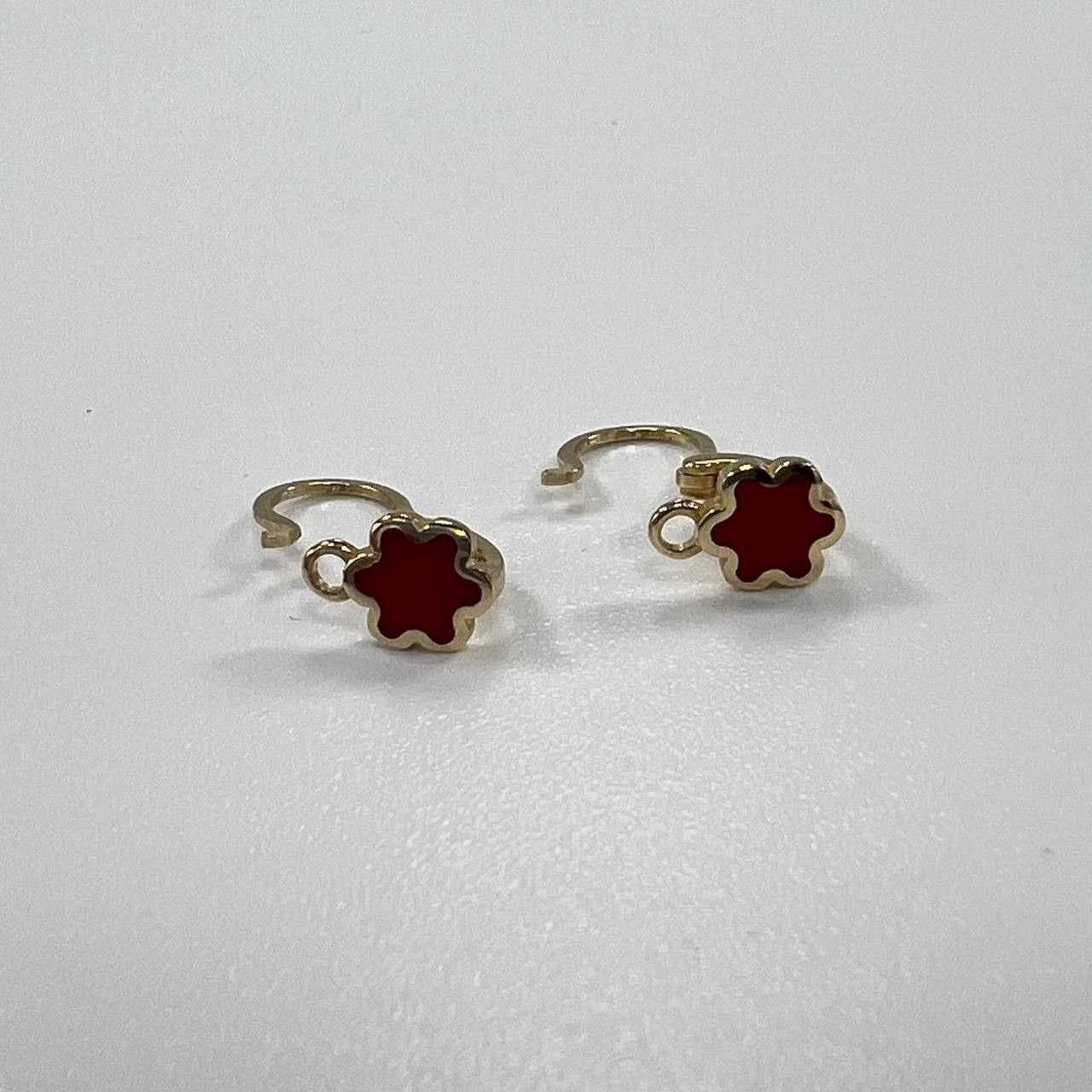Other 14K Yellow Gold Rose-Shaped Earrings Size ONE SIZE - 5 Thumbnail
