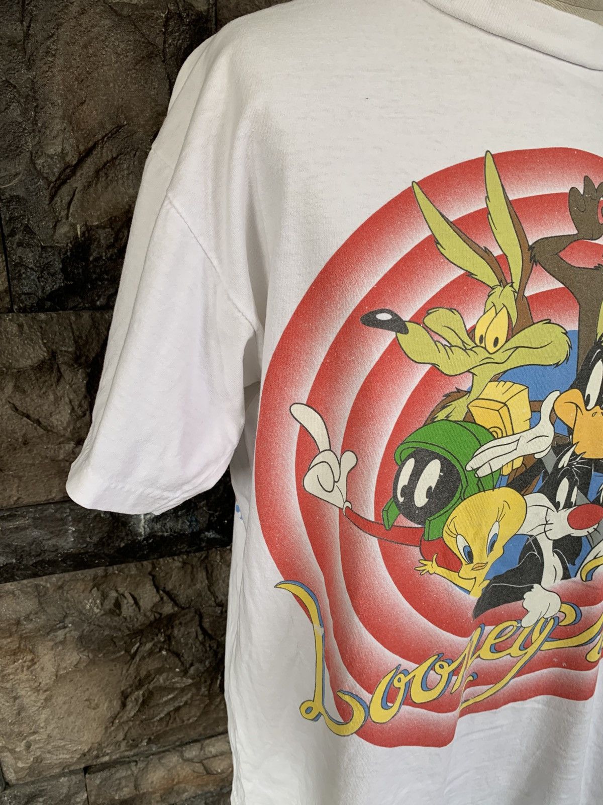 Warner Bros Vintage 90s Looney Tunes Mirror Print Warner Bros T shirt Size US XL / EU 56 / 4 - 5 Thumbnail