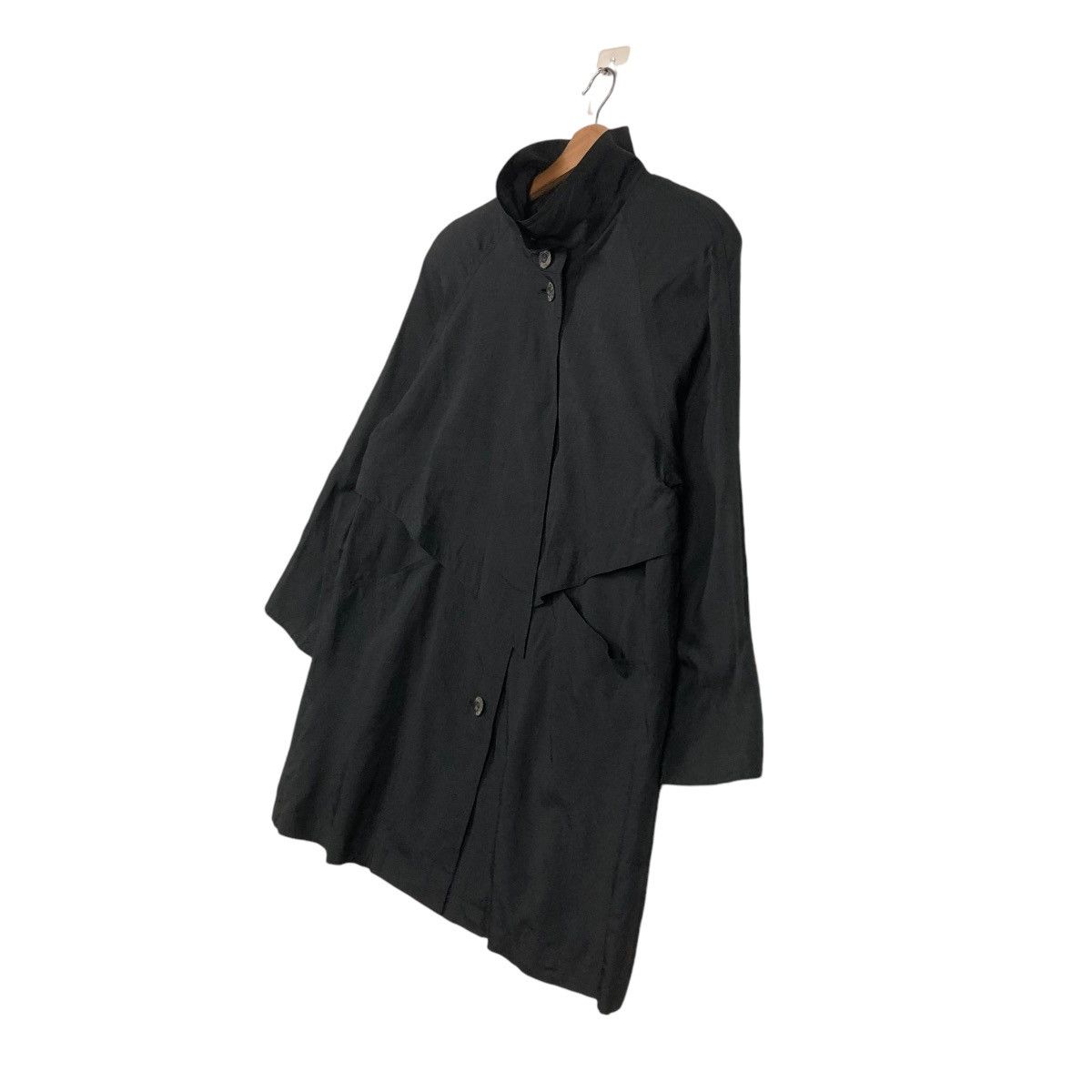 Japanese Brand 🔥VINTAGE LONG JACKET RICH BLACK LEAME ISSEY MIYAKE Size US M / EU 48-50 / 2 - 4 Thumbnail
