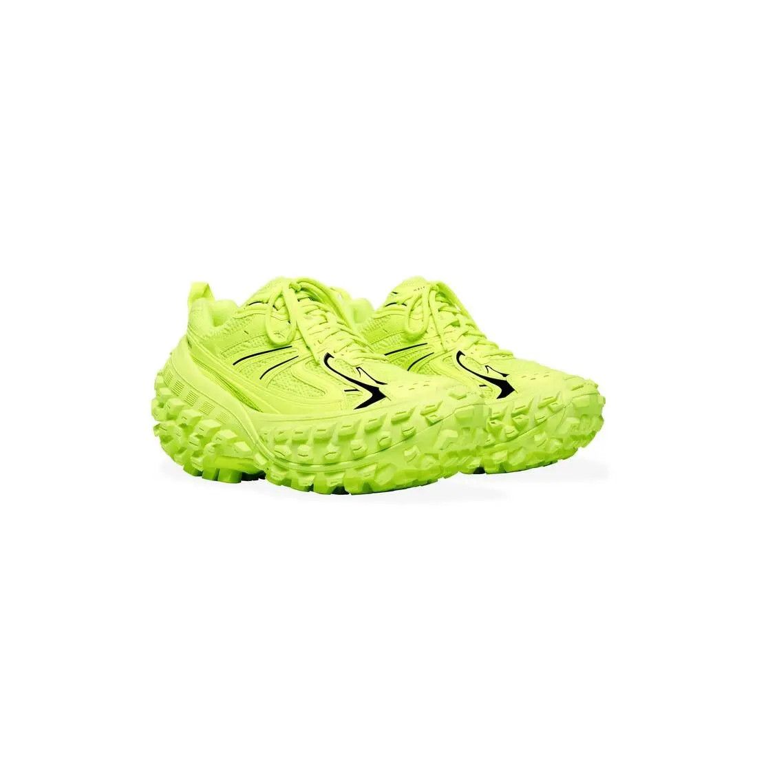 Balenciaga o1tr1nto0525 Bouncer Sneakers in Fluo Yellow Size US 14 / EU 47 - 2 Thumbnail