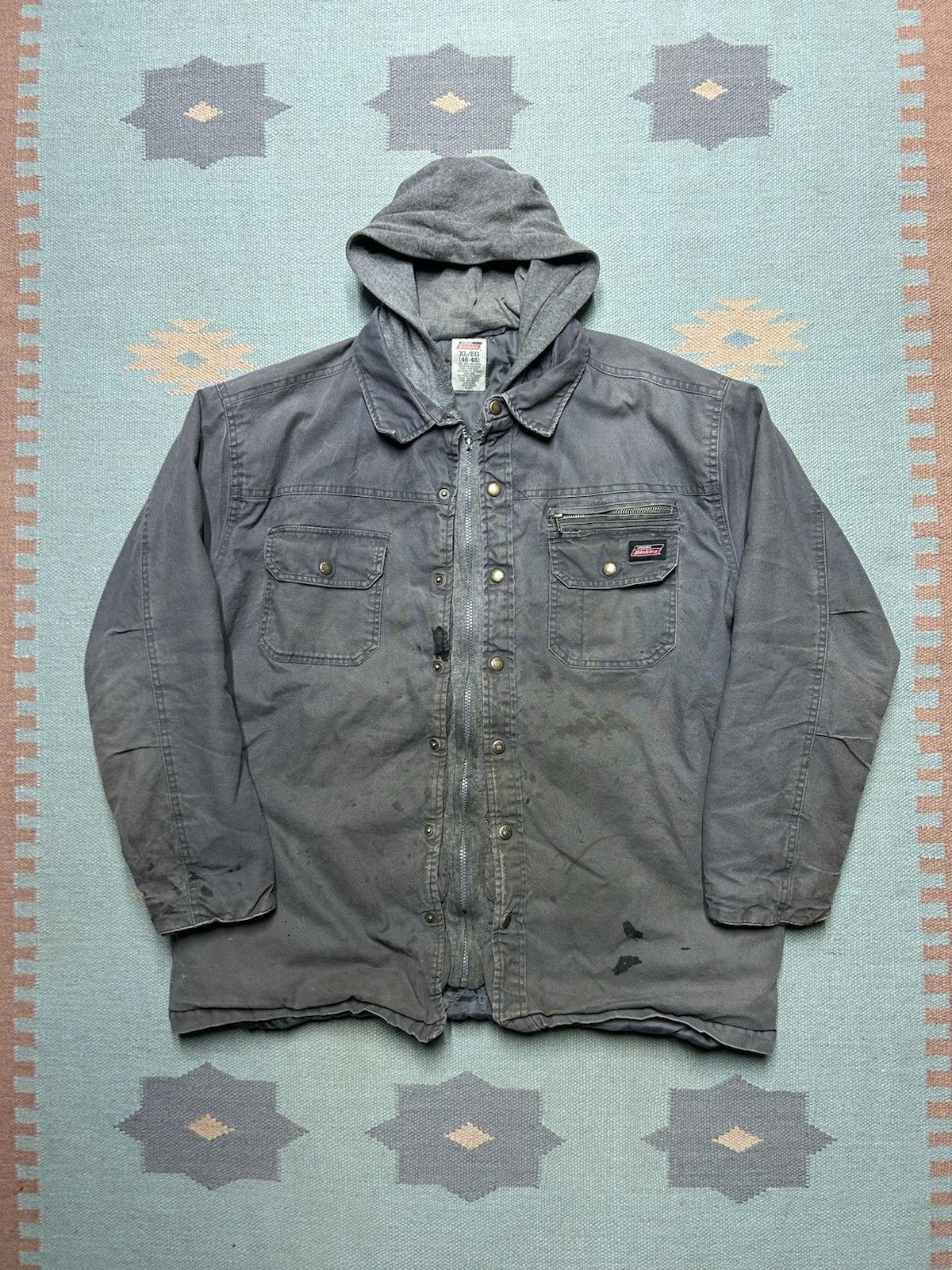 Vintage Vtg dickies hooded canvas work jacket distressed quilted XL Size US XL / EU 56 / 4 - 1 Thumbnail