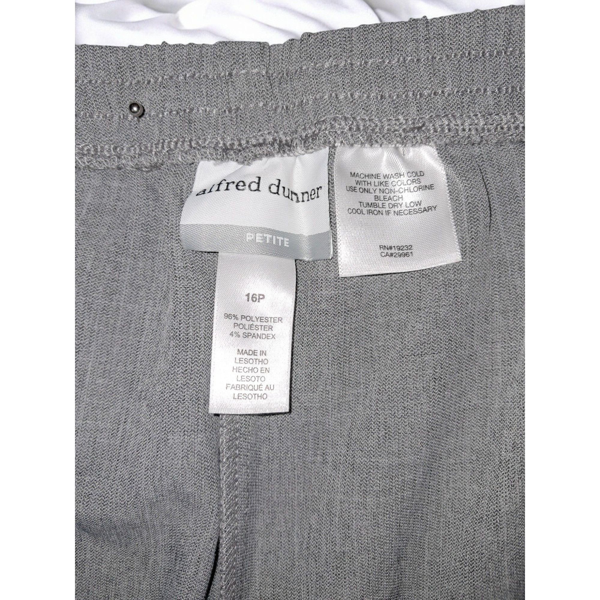 Other Alfred Dunner Women's Pull-On Pants – Size 16P – Gray Hounds Size 38" / US 16 / IT 52 - 10 Thumbnail