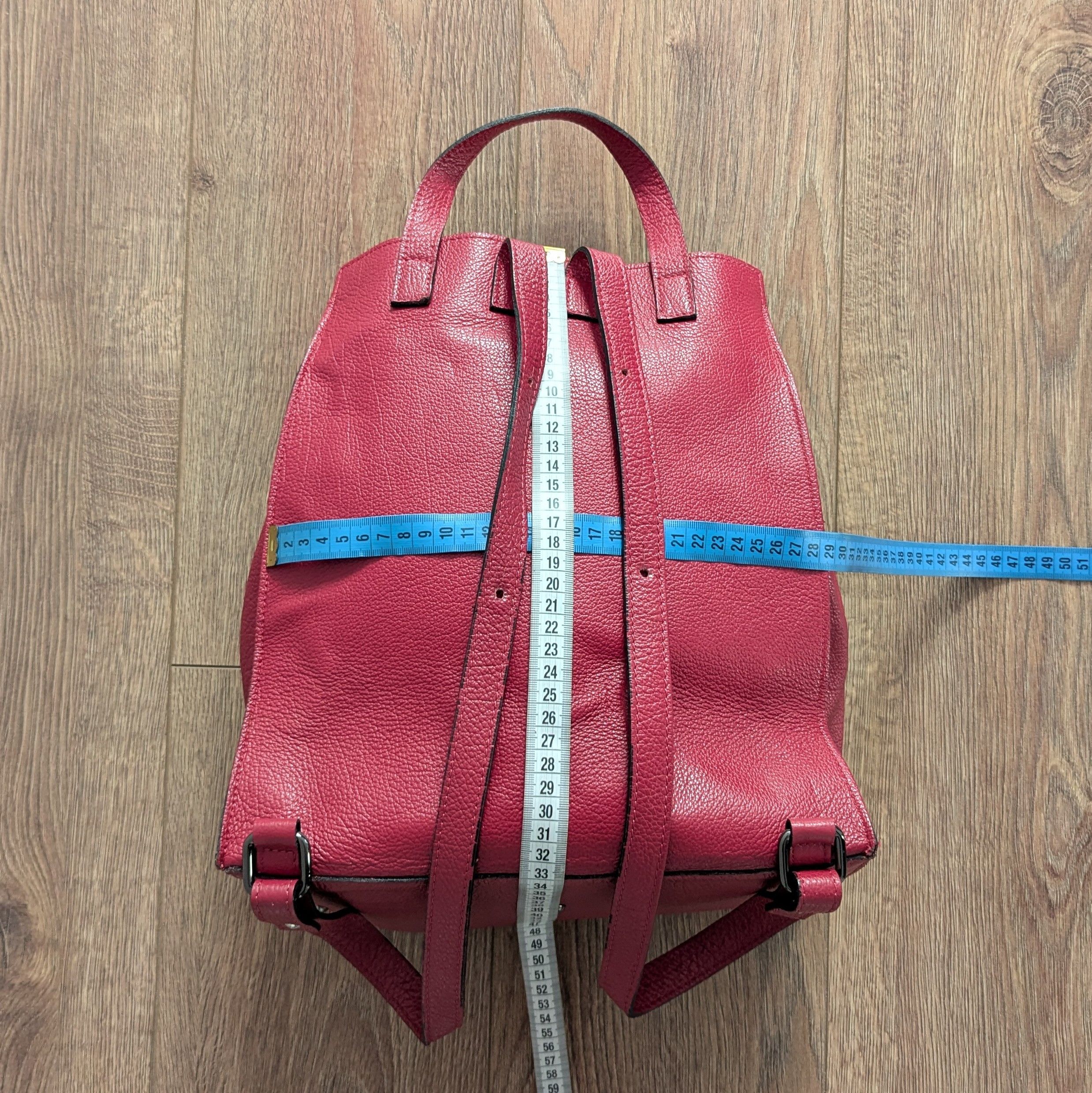 Baldinini Baldinini Trend Leather Backpack Red Made In Italy Rukzak Size ONE SIZE - 23 Thumbnail
