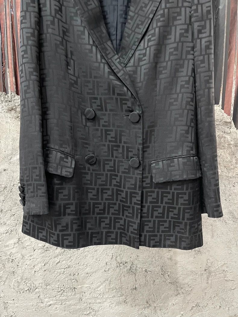 Fendi Fendi All Over Logo DoubleBreasted Blazer Size US M / EU 48-50 / 2 - 4 Thumbnail