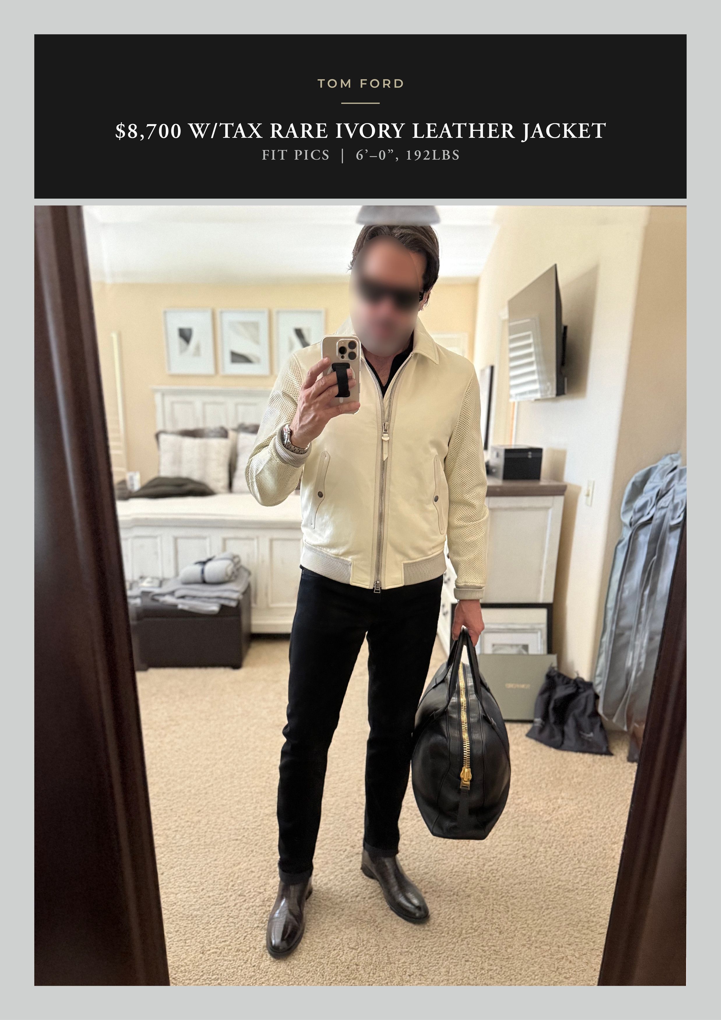 Tom Ford Fits 50-52, Ultimate Rare $8,700 w/tax Perforated Jacket Size US L / EU 52-54 / 3 - 4 Thumbnail