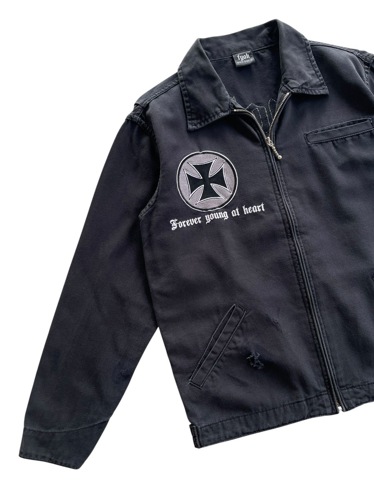 Japanese Brand FYAH Choppers Workers Sunfaded Jacket Size US S / EU 44-46 / 1 - 5 Thumbnail