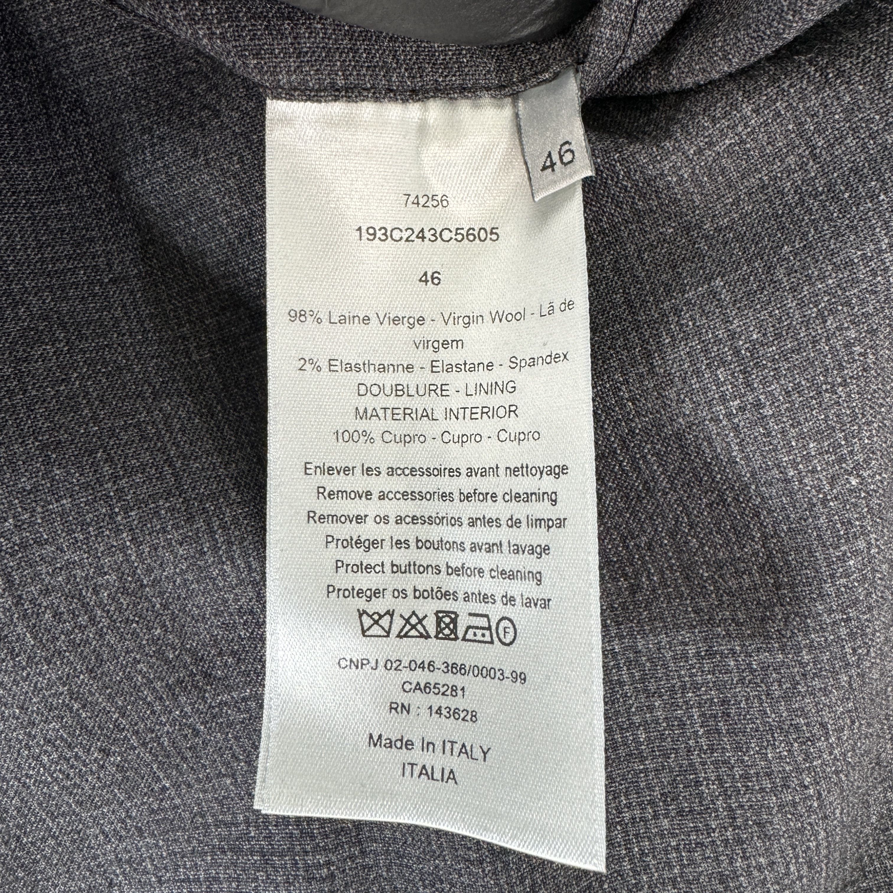 Dior Dior Homme Logo Detailed Zip Up Jacket In Grey RRP £2450 Size US S / EU 44-46 / 1 - 10 Thumbnail