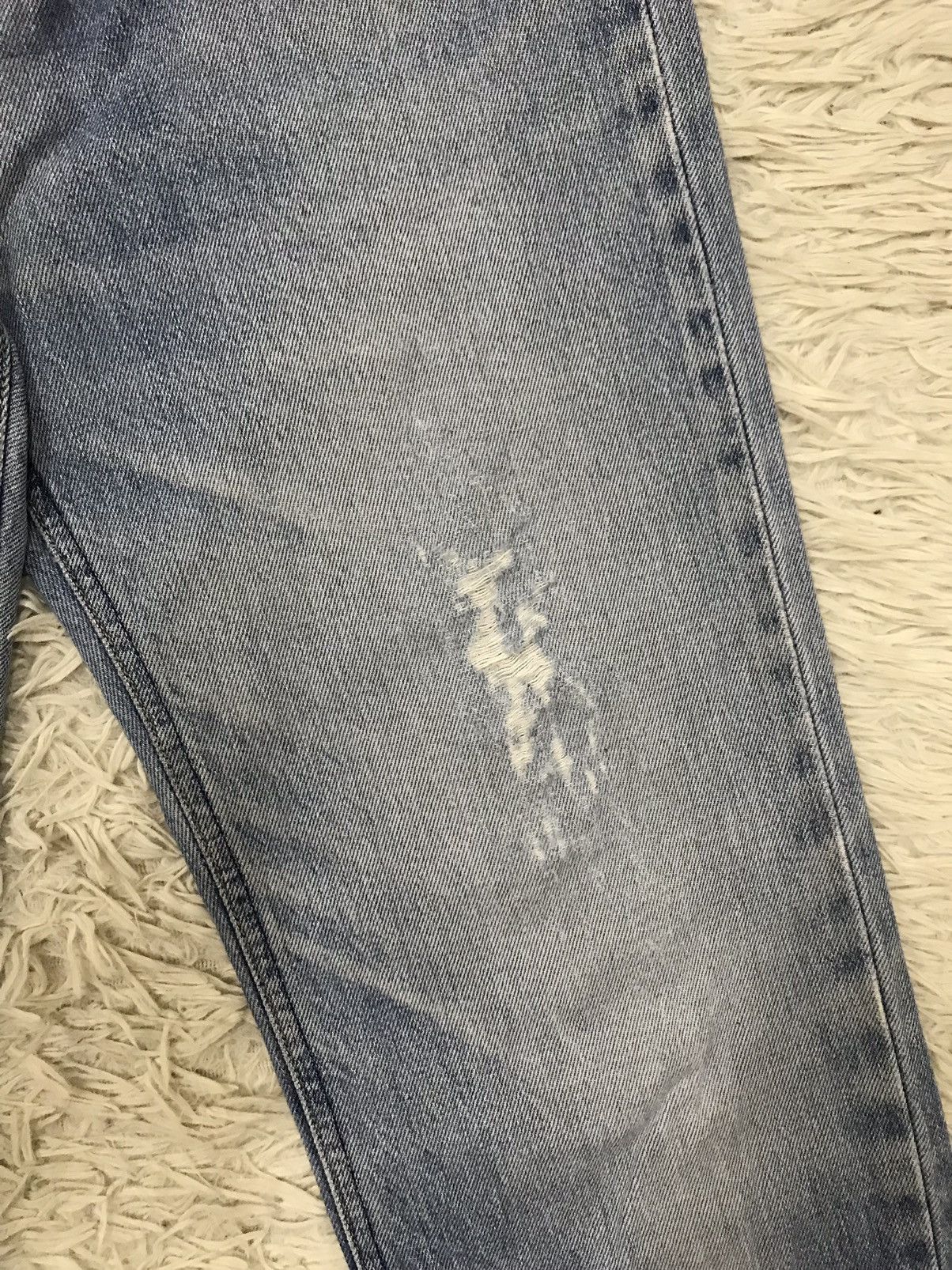 Lee Vintage Lee Straight Cut Distressed DenimJeans Size US 27 - 6 Thumbnail