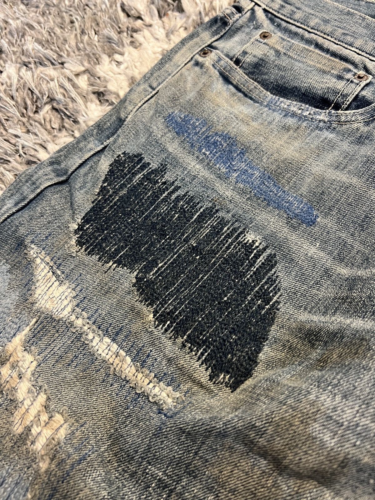 Neighborhood Neighborhood 2017 “Gritty Savage” Limited Edition Denim Size US 34 / EU 50 - 5 Thumbnail